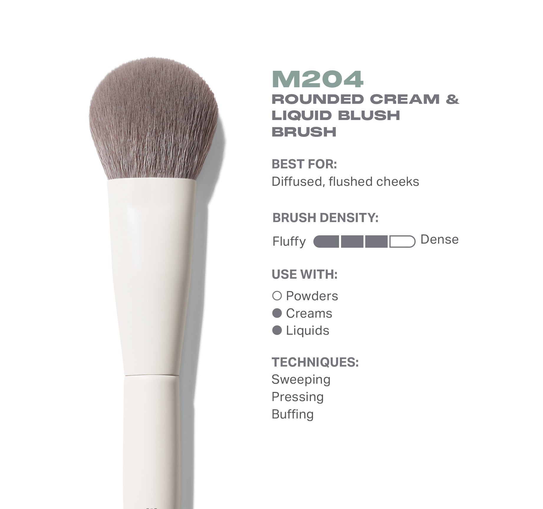 Morphe Face Brushes M204 Rounded Cream & Liquid Blush Brush pinceau blush
