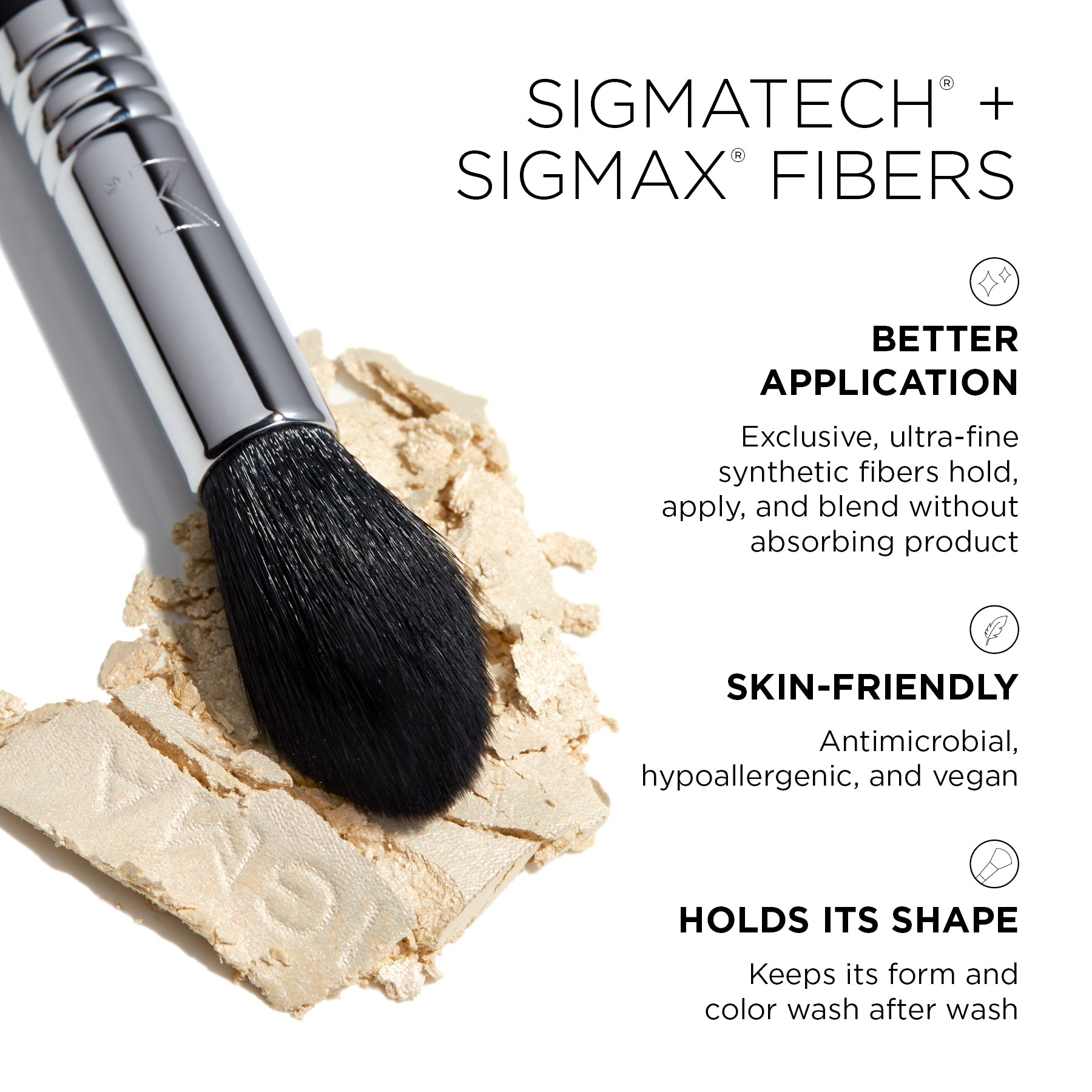 Sigma Face Brushes F35 Tapered Highlighter Brush pinceau illuminateur précis