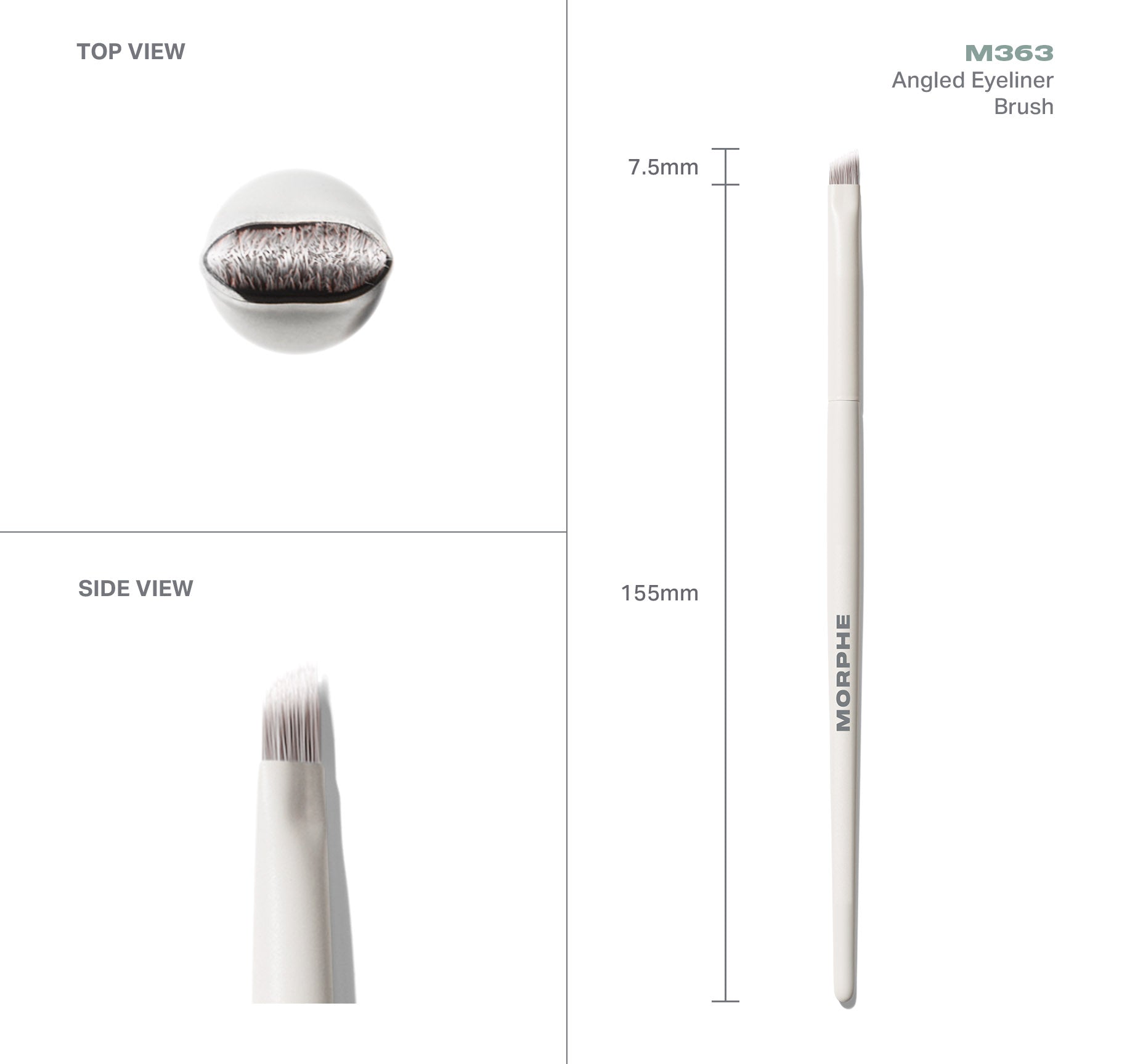 Morphe Eye Brushes M363 Angled Eyeliner Brush pinceau eyeliner biseauté