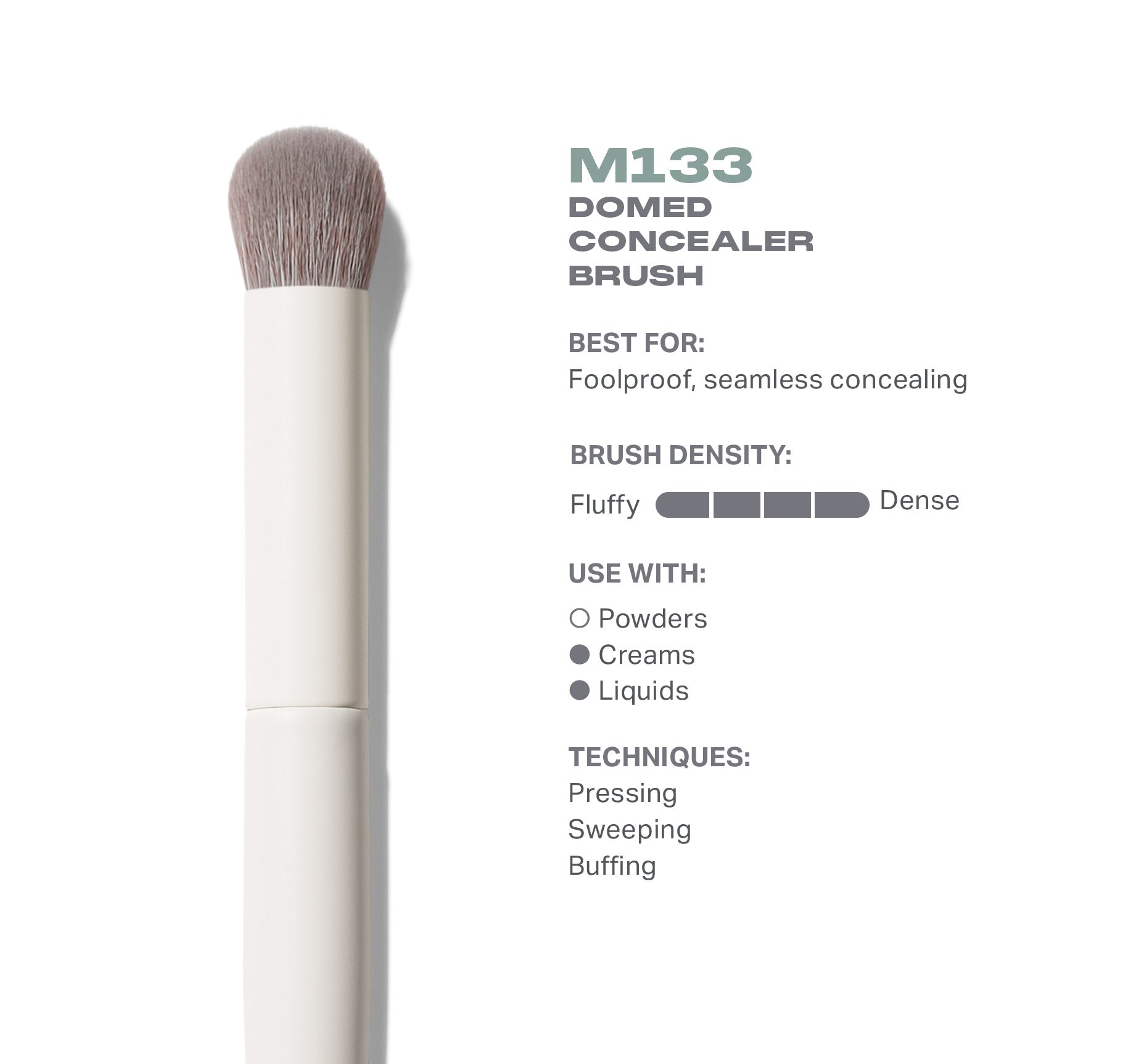 Morphe Face Brushes M133 Domed Concealer Brush pinceau anti-cernes dense