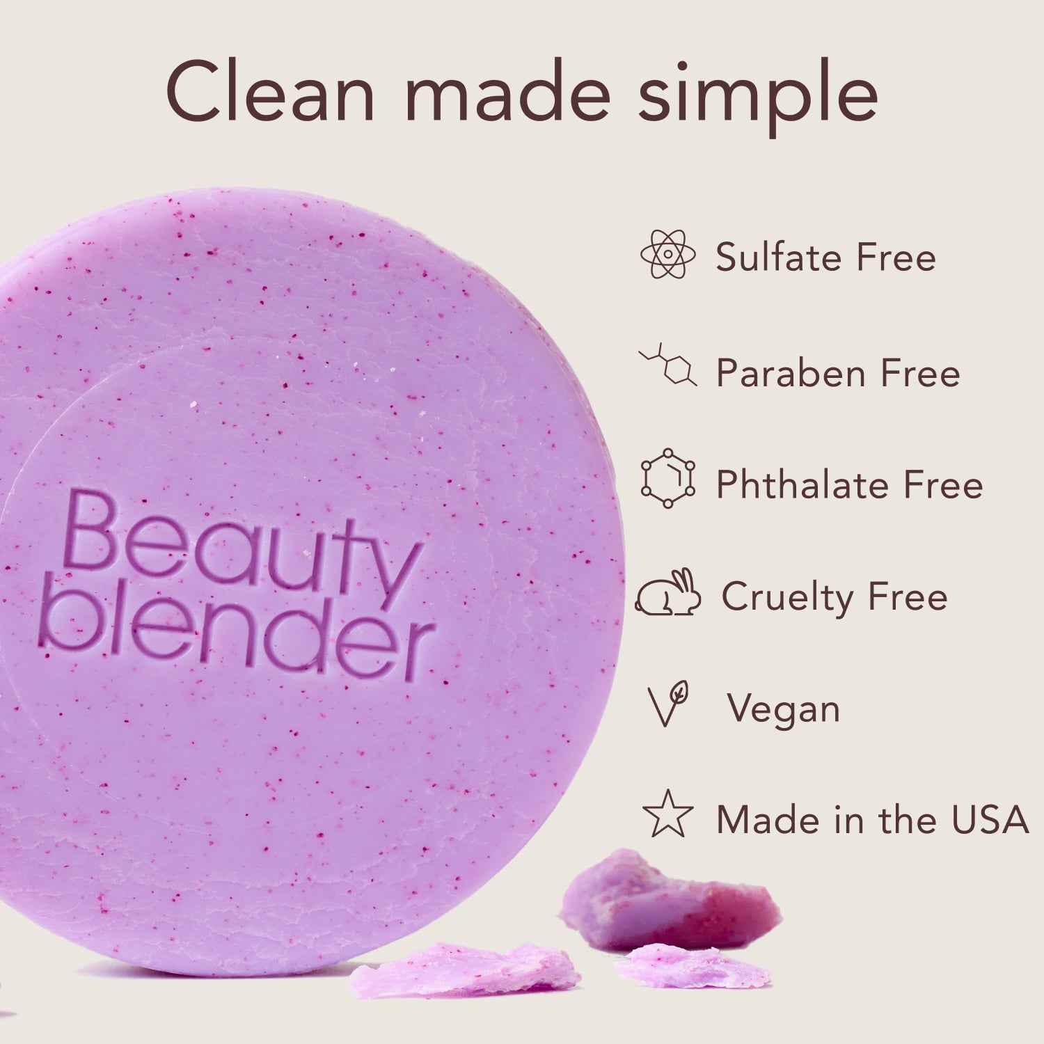 Beautyblender Blendercleanser Tool Scrub savon nettoyant Charcoal 1 oz