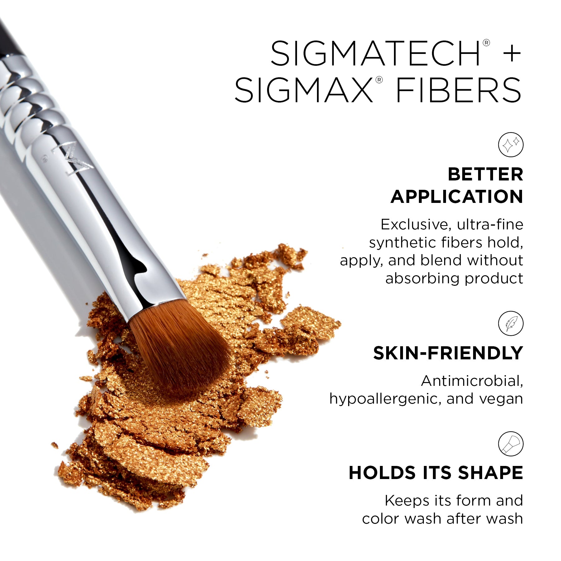 Sigma Eye Brushes E54 Medium Sweeper™ Brush pinceau fard à paupières standard fibres synthétiques