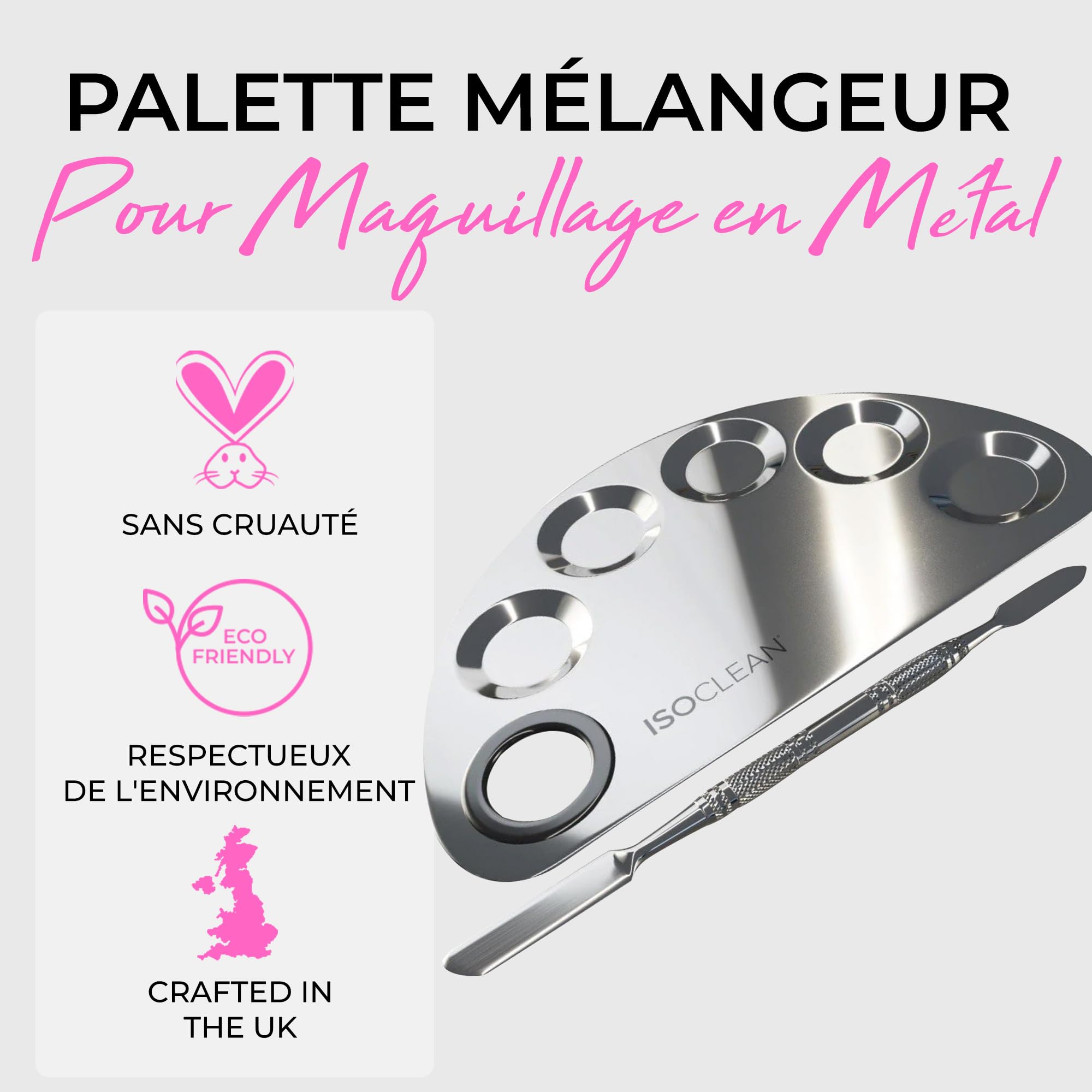 TYVEK ISOCLEAN Makeup Accessories palette de mélange maquillage métal avec spatule