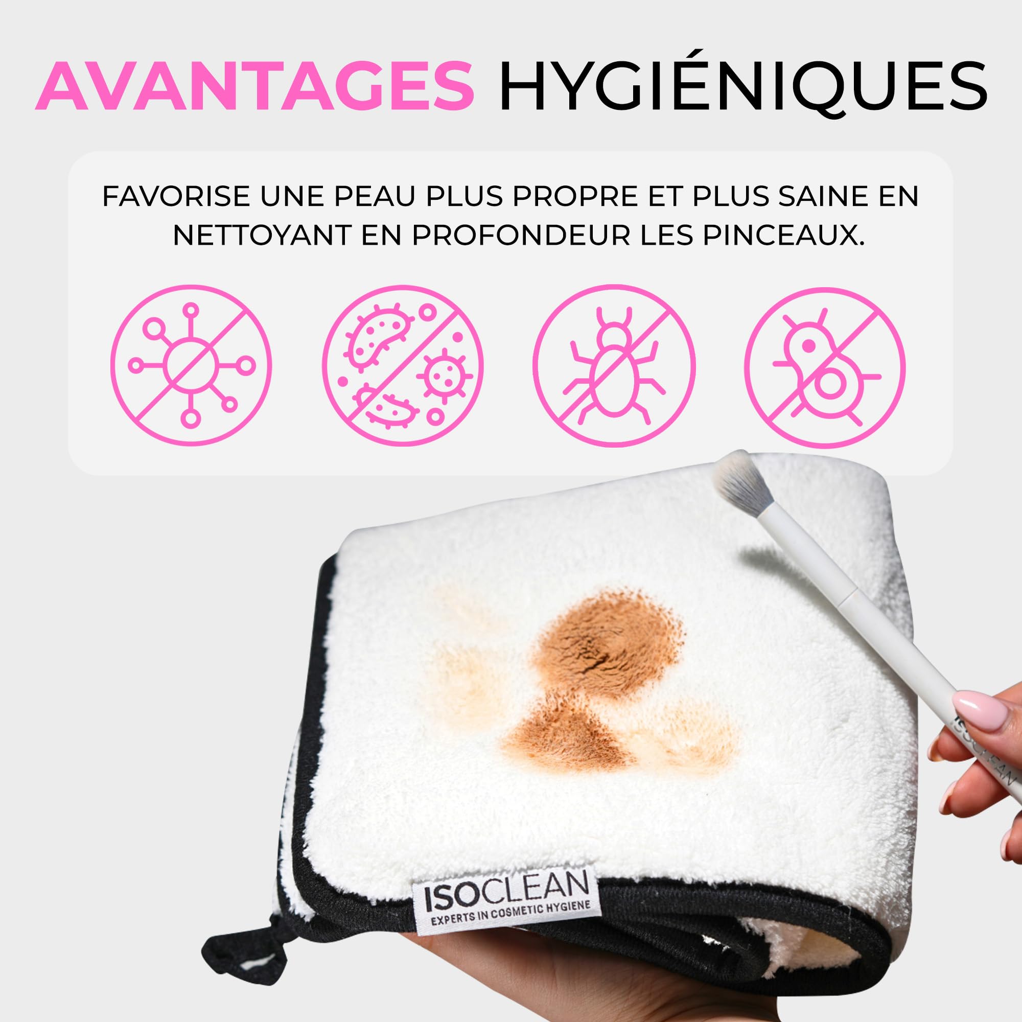 TYVEK ISOCLEAN Makeup Accessories serviette microfibre pinceaux 20 × 20 cm petite
