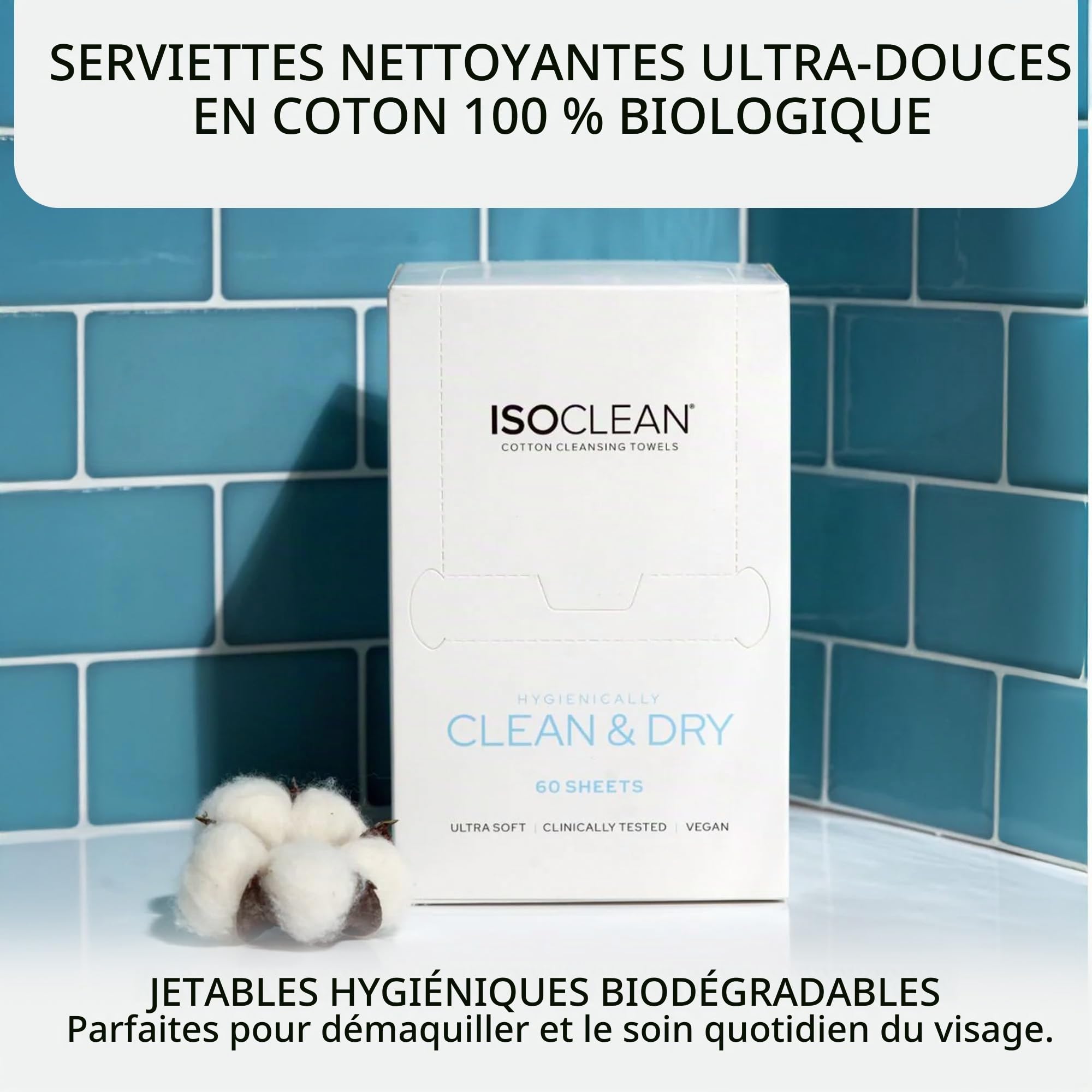 TYVEK ISOCLEAN Makeup Accessories serviettes visage 25 pièces sans parfum
