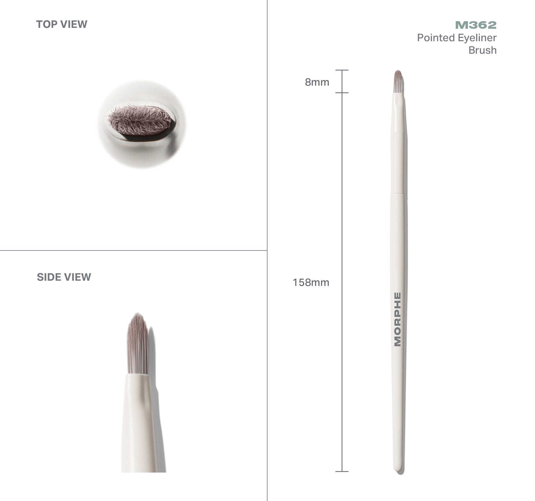 Morphe Eye Brushes M362 Pointed Eyeliner Brush pinceau eyeliner pointe fine