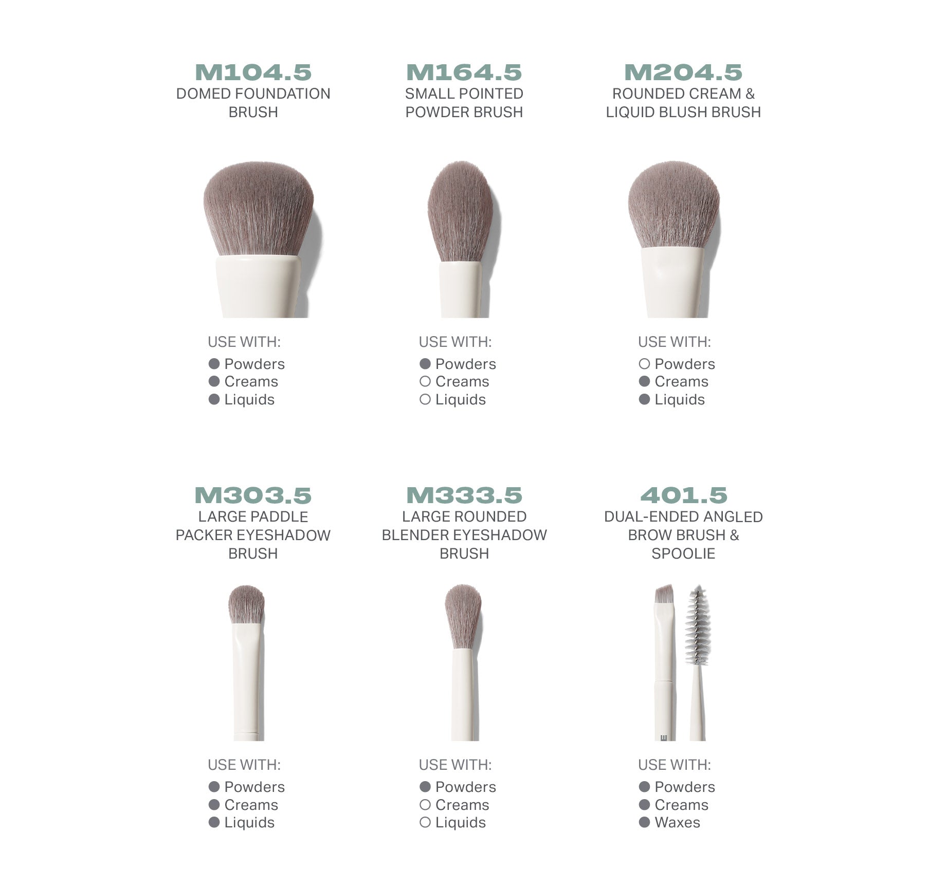 Morphe Brush Sets Along for the Glide 6-Piece Travel Brush Set kit pinceaux voyage
