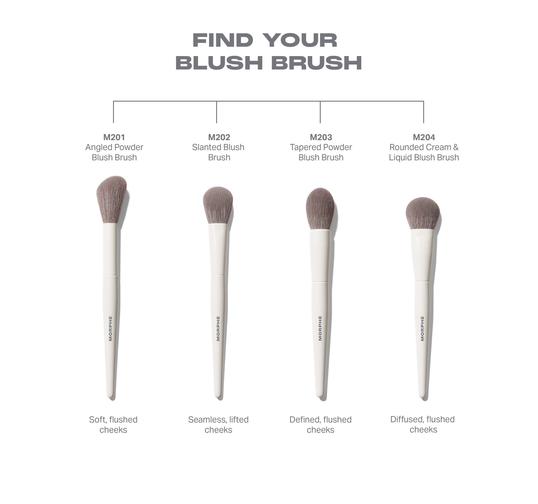 Morphe Face Brushes M203 Tapered Powder Blush Brush pinceau blush poudre