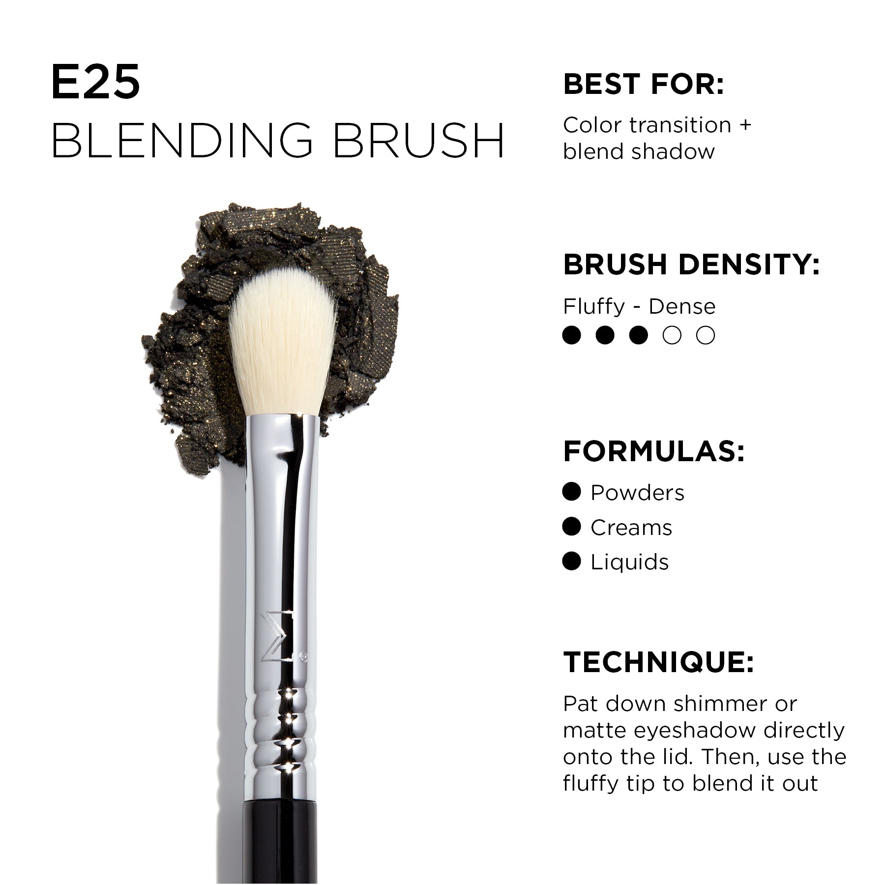 Sigma Eye Brushes E25 Blending Brush pinceau yeux estompeur