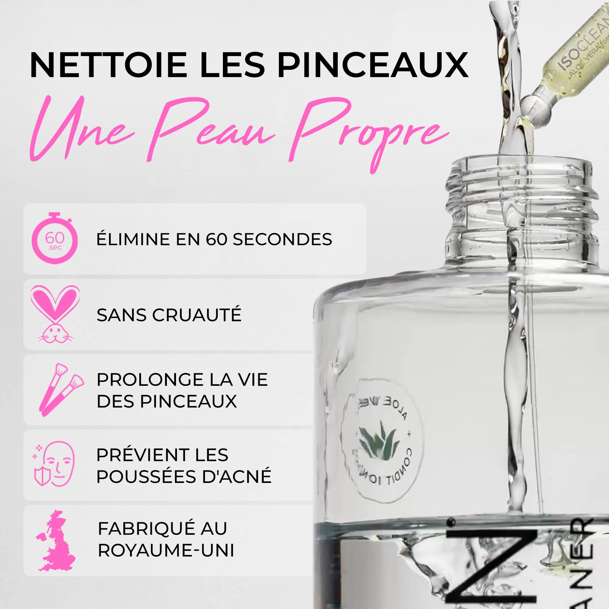 TYVEK ISOCLEAN Makeup Brush Cleaners nettoyant pour pinceaux 275 ml sans rinçage