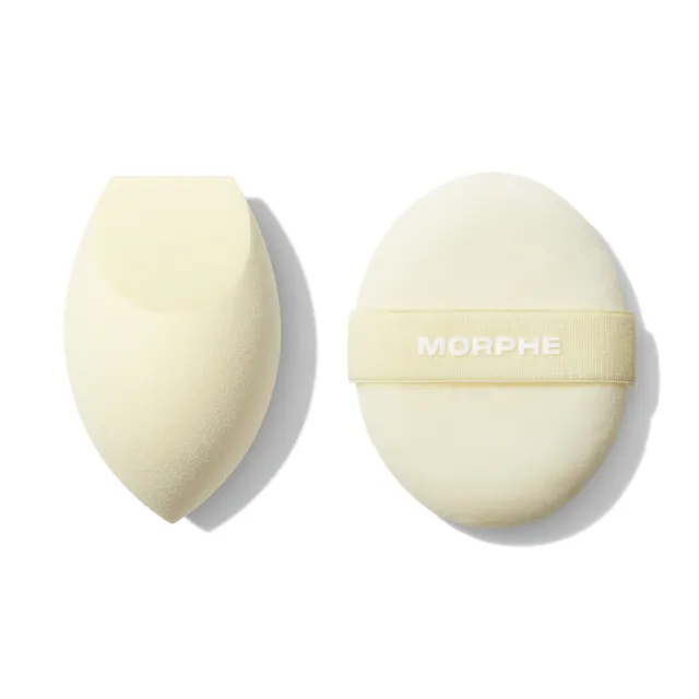 Morphe Brush Sets Buttery Blends Tool Duo set éponge et houppette jaune beurre