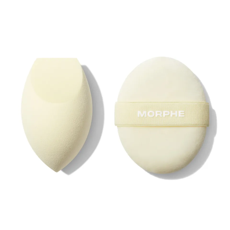 Morphe Brush Sets Buttery Blends Tool Duo set éponge et houppette jaune beurre