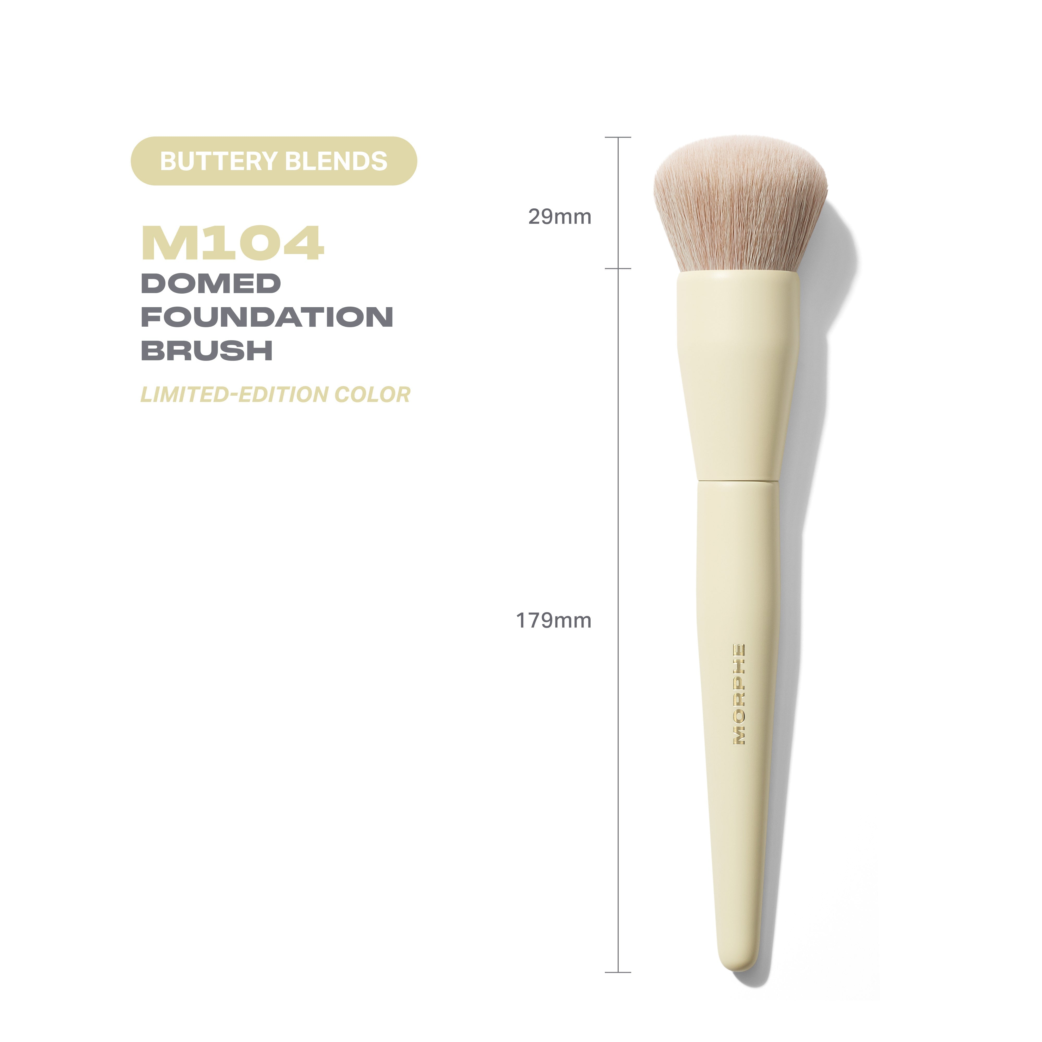 Morphe Buttery Blends M104 pinceau fond de teint jaune