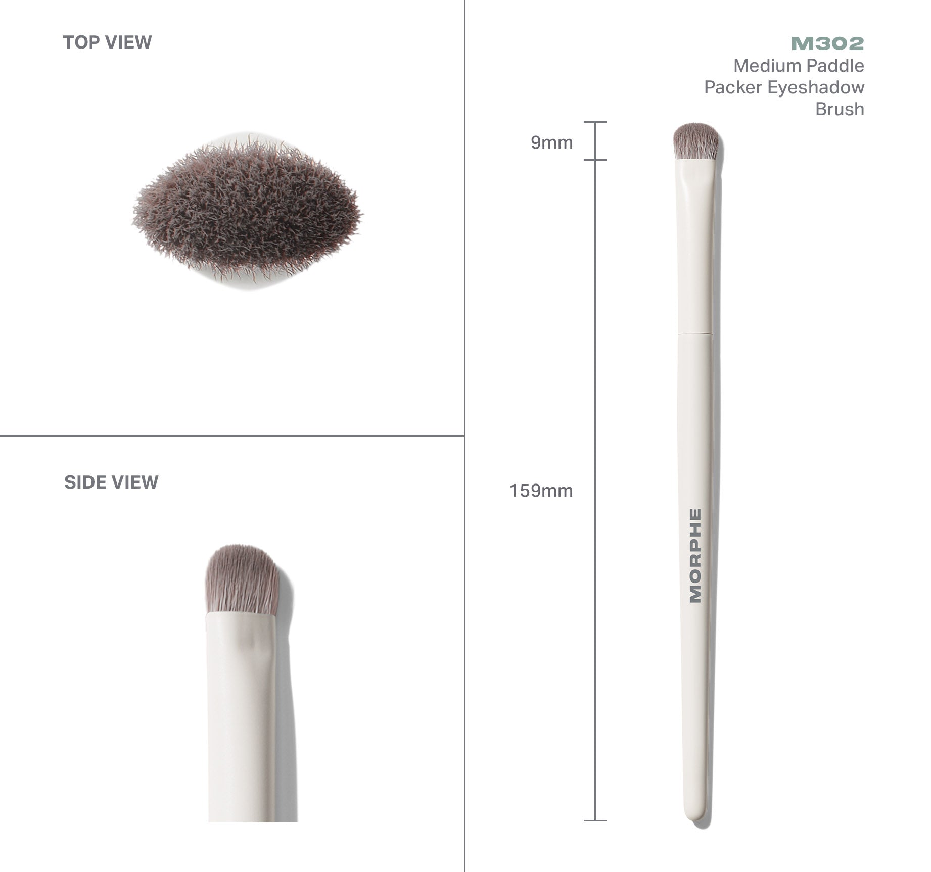 Morphe Eye Brushes M302 Medium Paddle Packer Eyeshadow Brush pinceau yeux dense