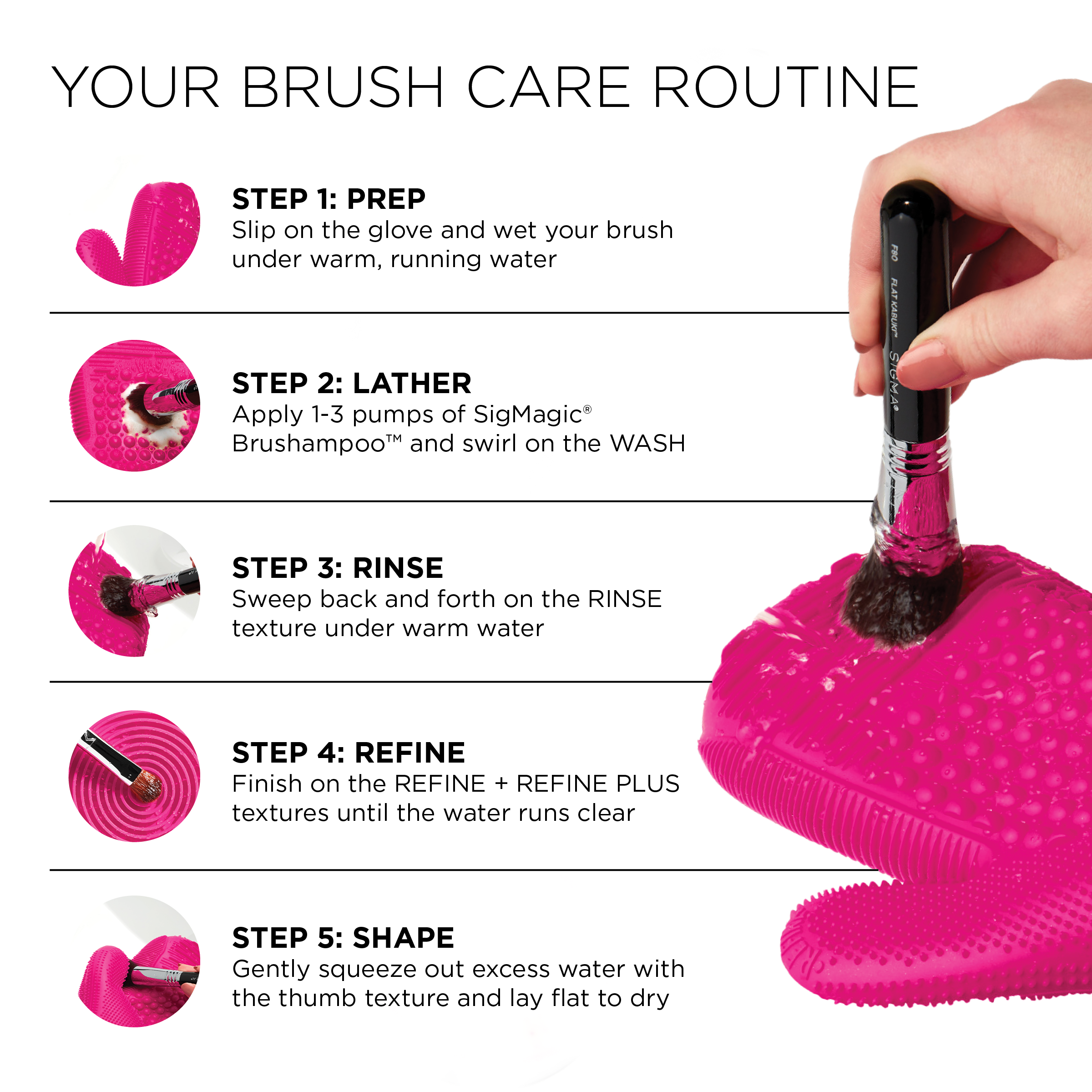 Sigma Brush Care 2X Sigma Spa Brush Cleaning Glove gant silicone