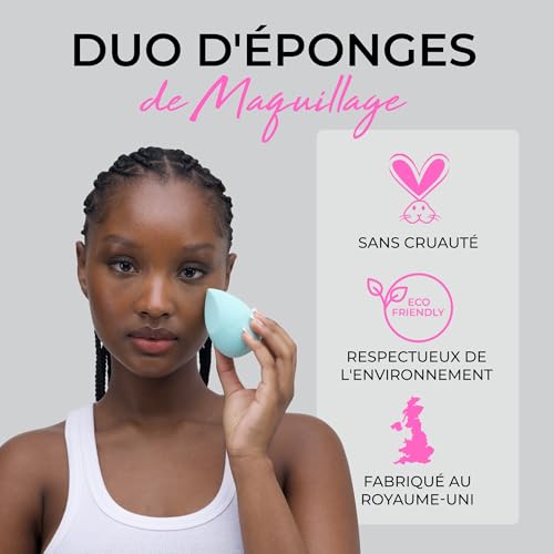 TYVEK ISOCLEAN Makeup Sponges éponge maquillage Aqua lot de 2 mousse douce