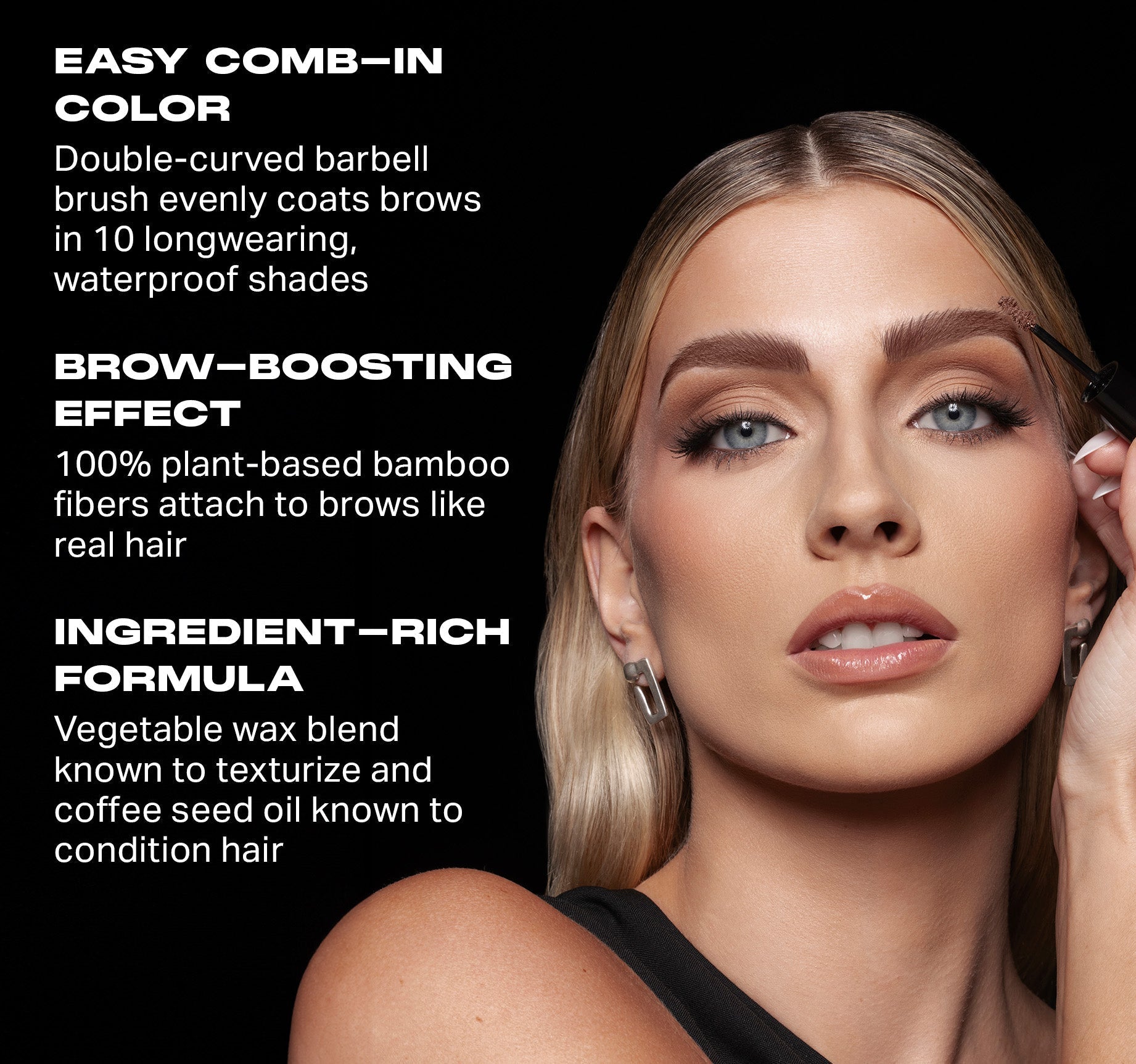 Morphe Brows Brow Tease Fiber-Infused Volumizing Mousse mousse sourcils Macadamia