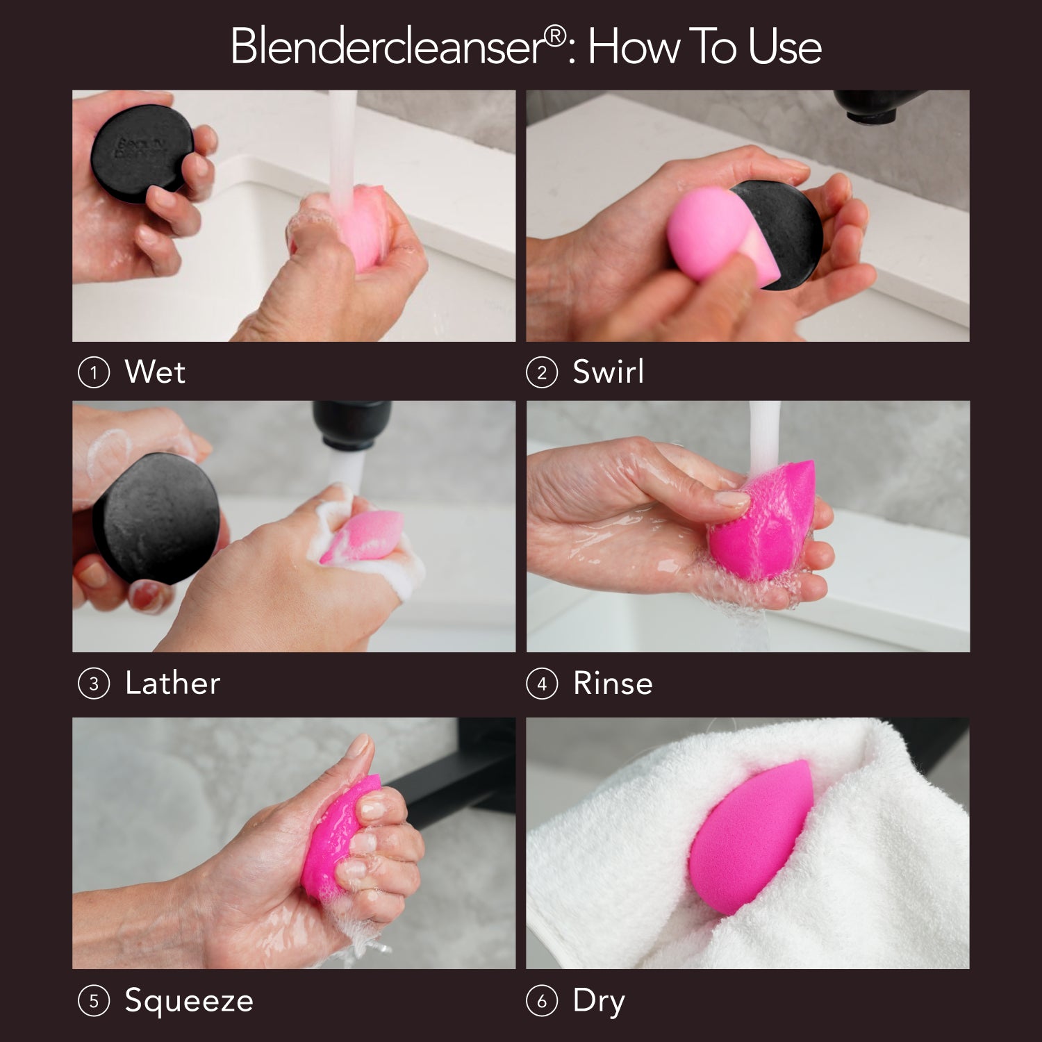 Beautyblender Blendercleanser Solid Charcoal .558oz nettoyant solide parfumé