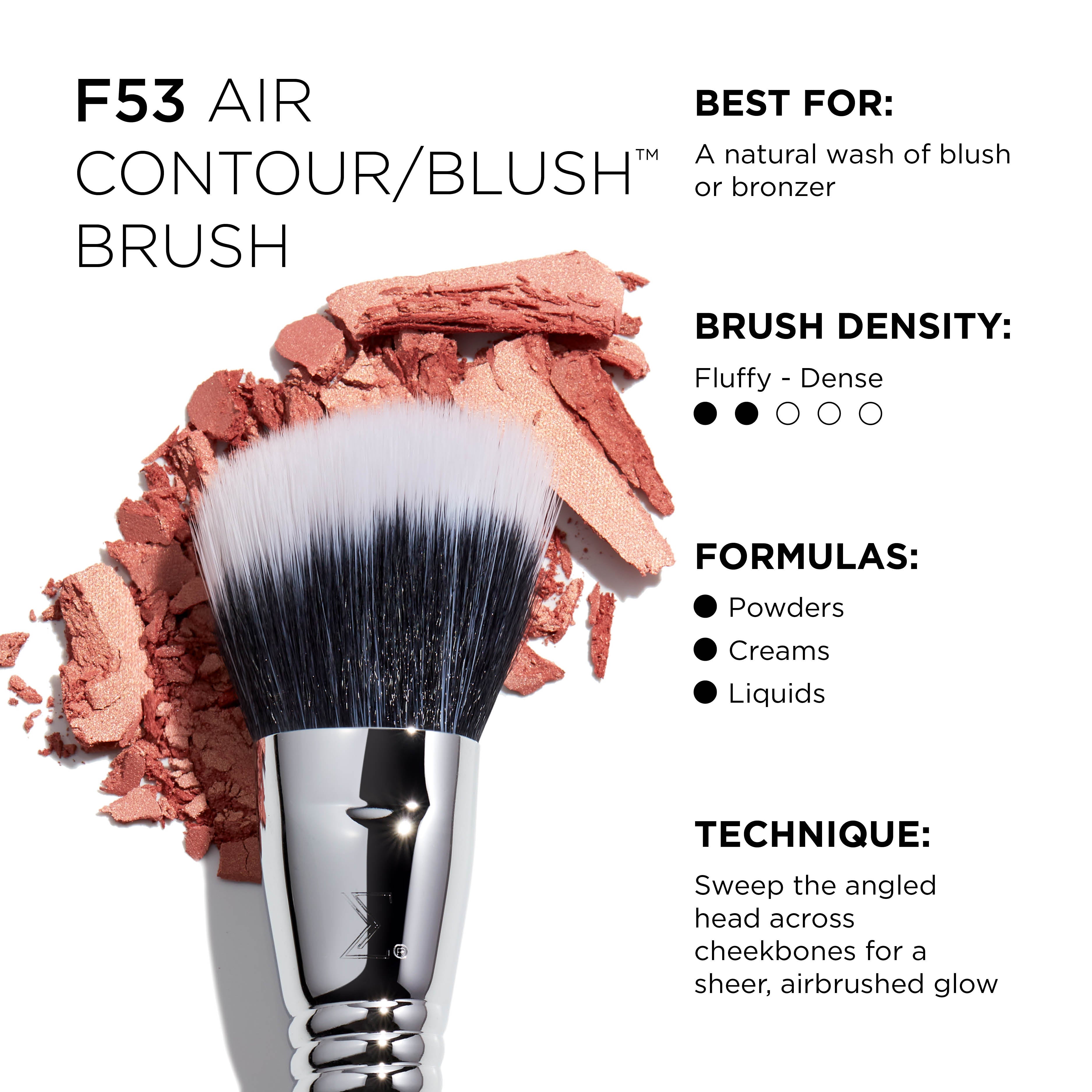Sigma Face Brushes F53 Air Contour/Blush™ Brush pinceau blush duo fibre