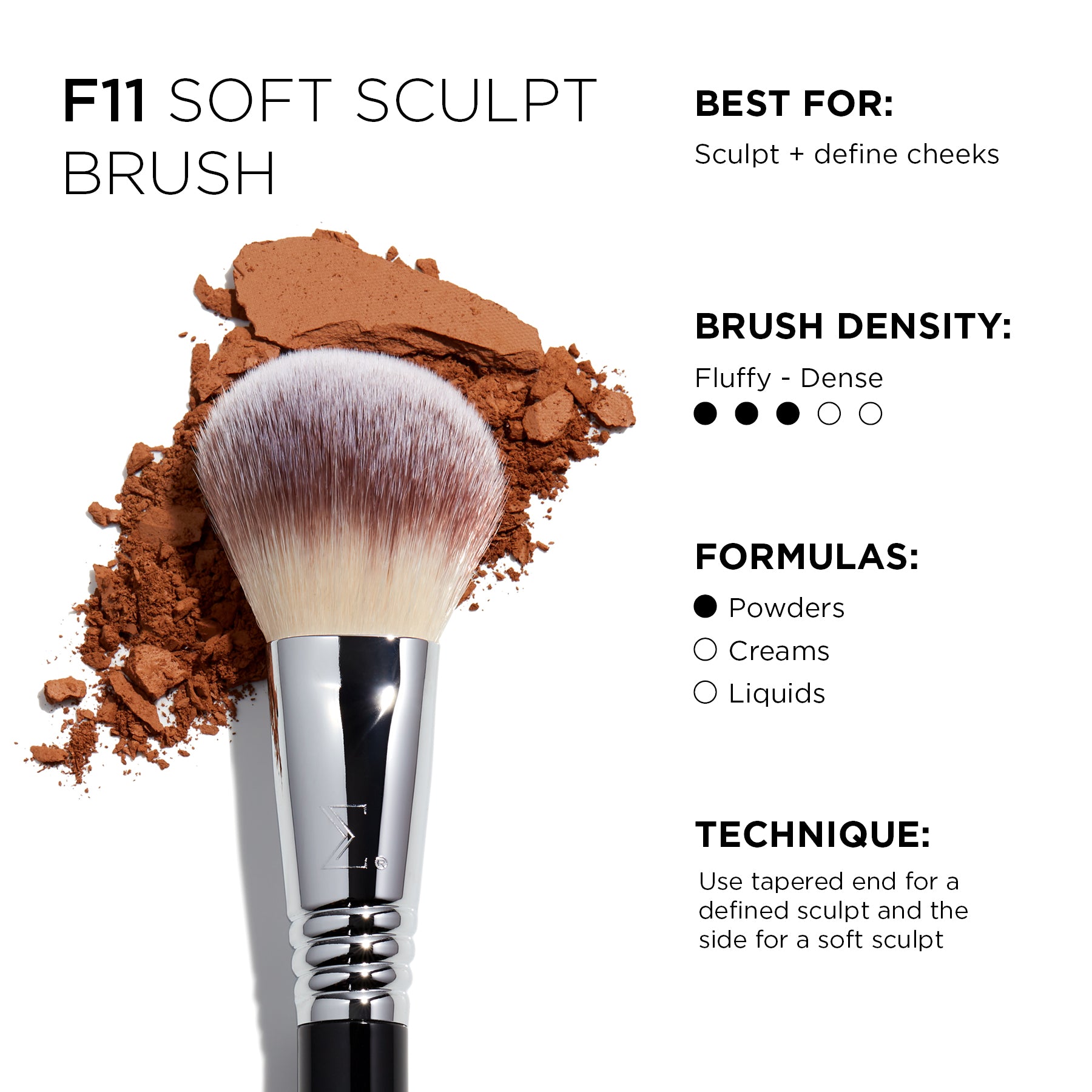 Sigma Face Brushes F11 Soft Sculpt Brush pinceau contour poudre