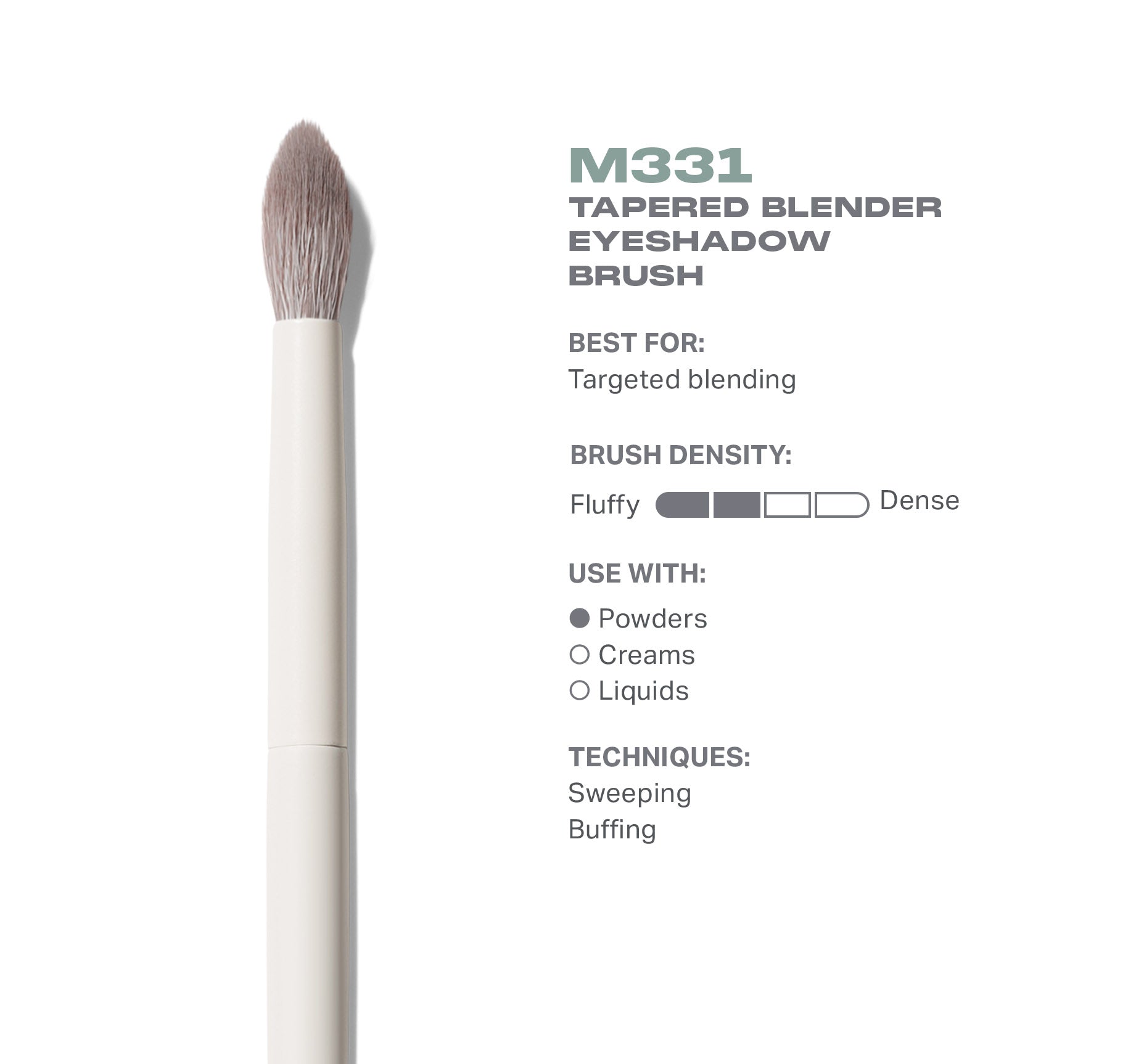 Morphe Eye Brushes M331 Tapered Blender Eyeshadow Brush pinceau estompeur