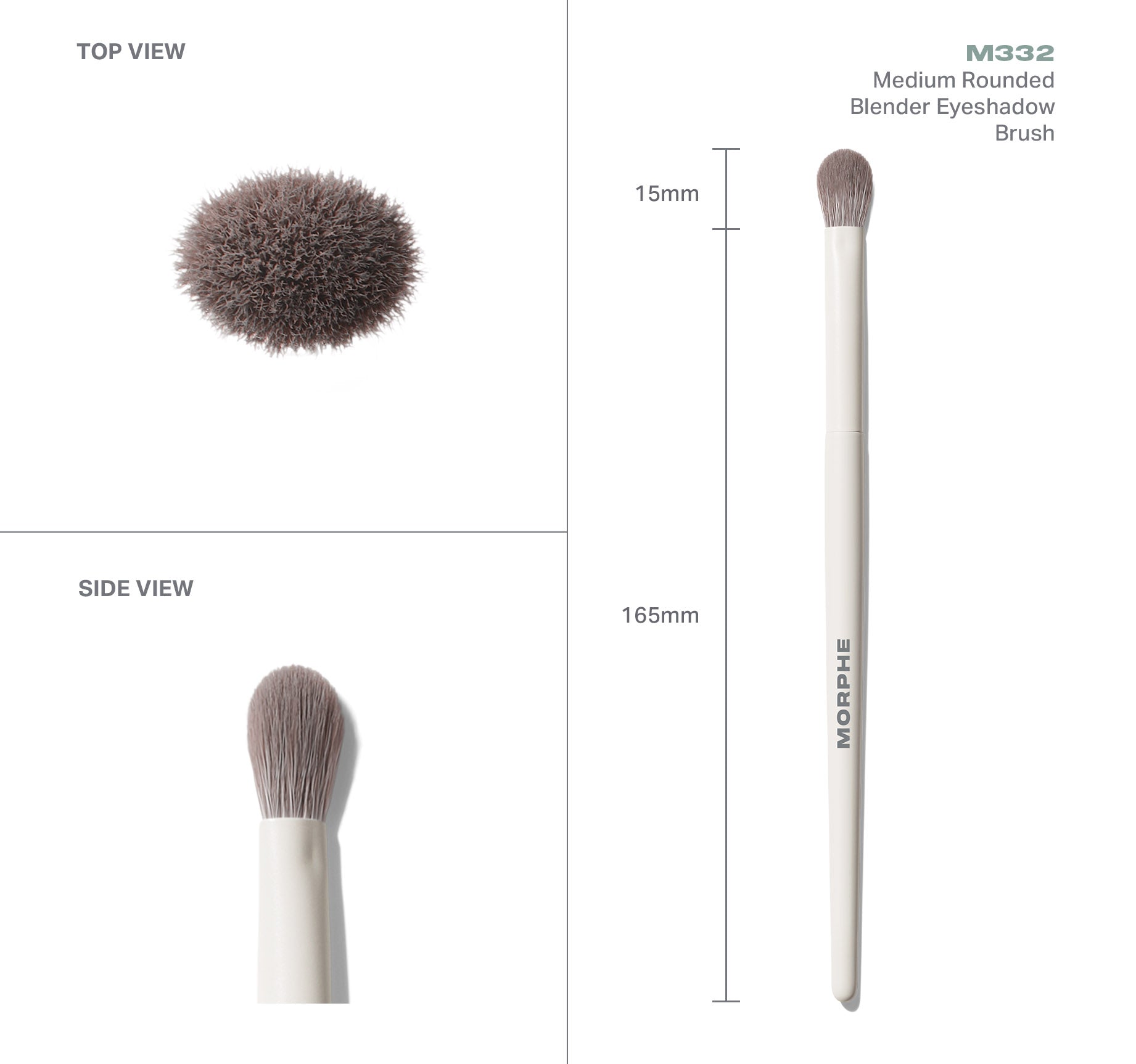 Morphe Eye Brushes M332 Medium Rounded Blender Eyeshadow Brush pinceau estompeur yeux