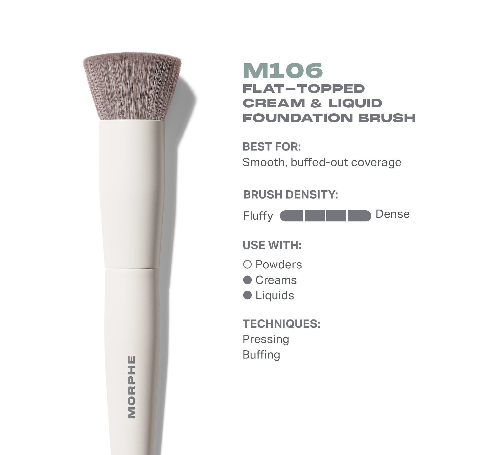 Morphe Face Brushes M106 Flat-Topped Foundation Brush pinceau fond de teint