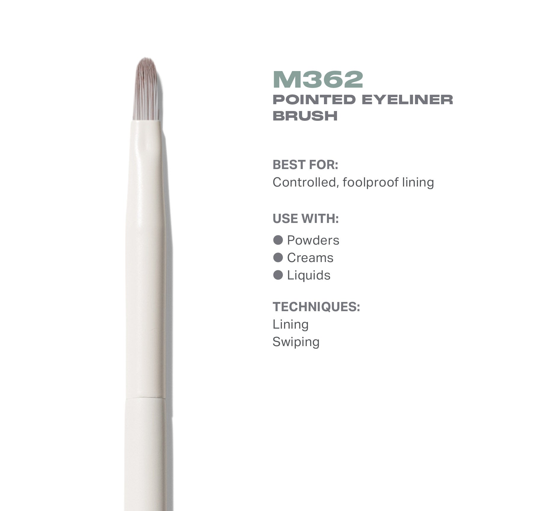 Morphe Eye Brushes M362 Pointed Eyeliner Brush pinceau eyeliner pointe fine