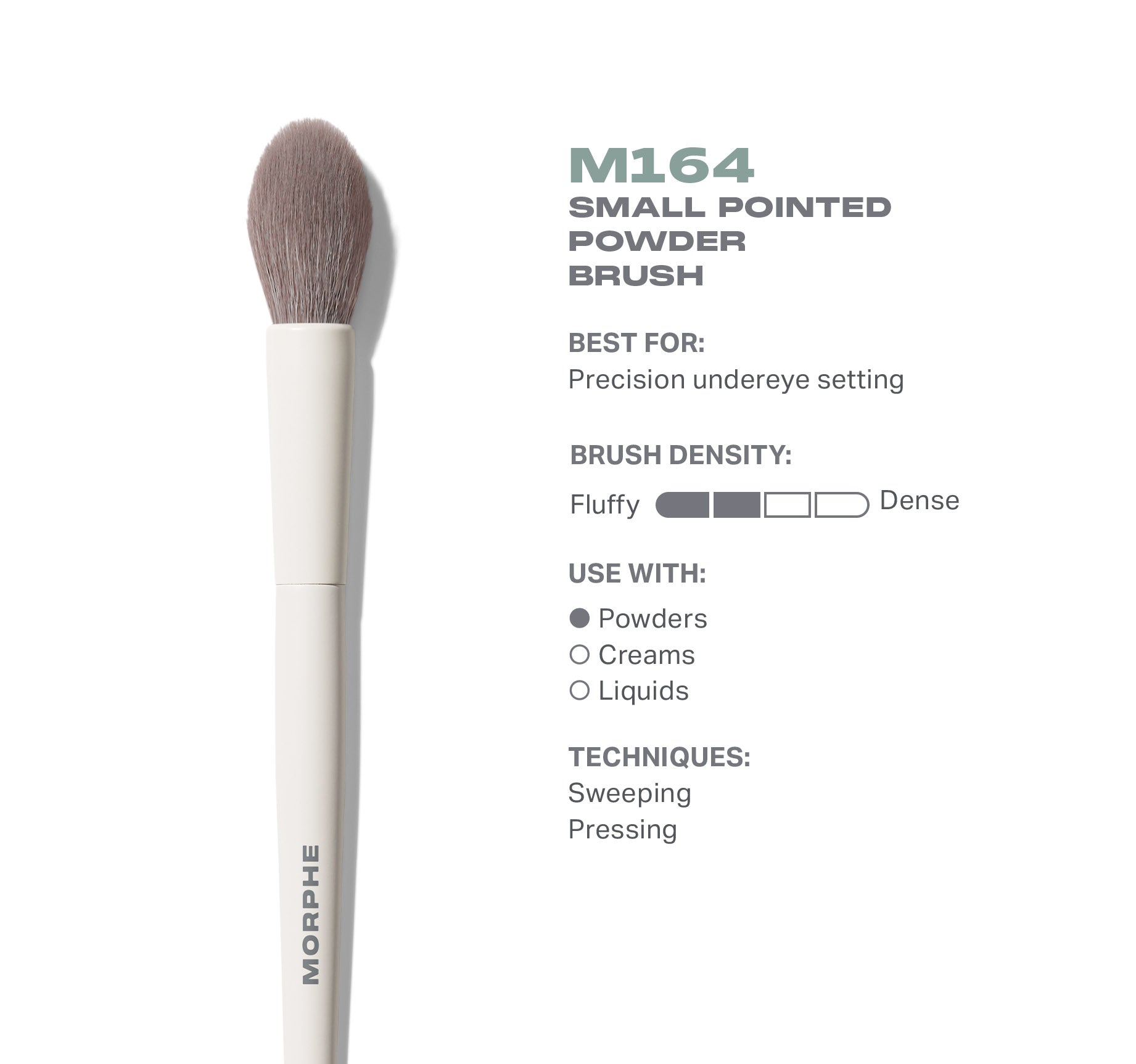Morphe Face Brushes M164 Small Pointed Powder Brush pinceau poudre yeux