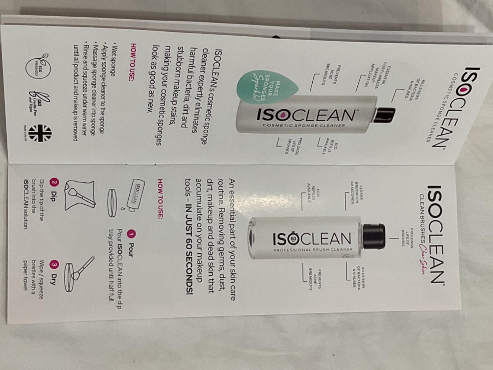 TYVEK ISOCLEAN Makeup Accessories Lot de 12 pinceaux de maquillage avec étui