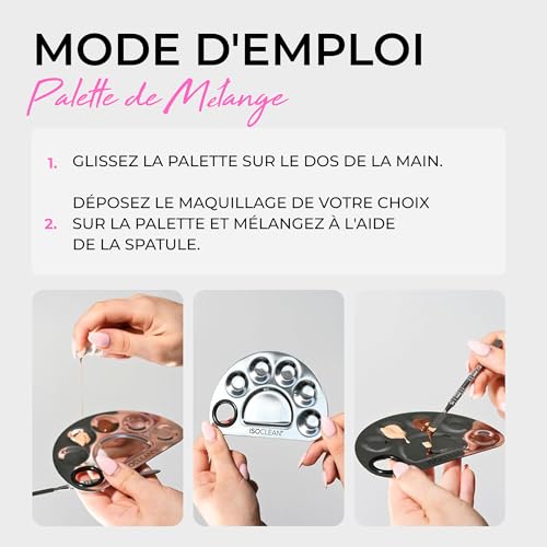 TYVEK ISOCLEAN Makeup Accessories palette de mélange maquillage métal avec spatule