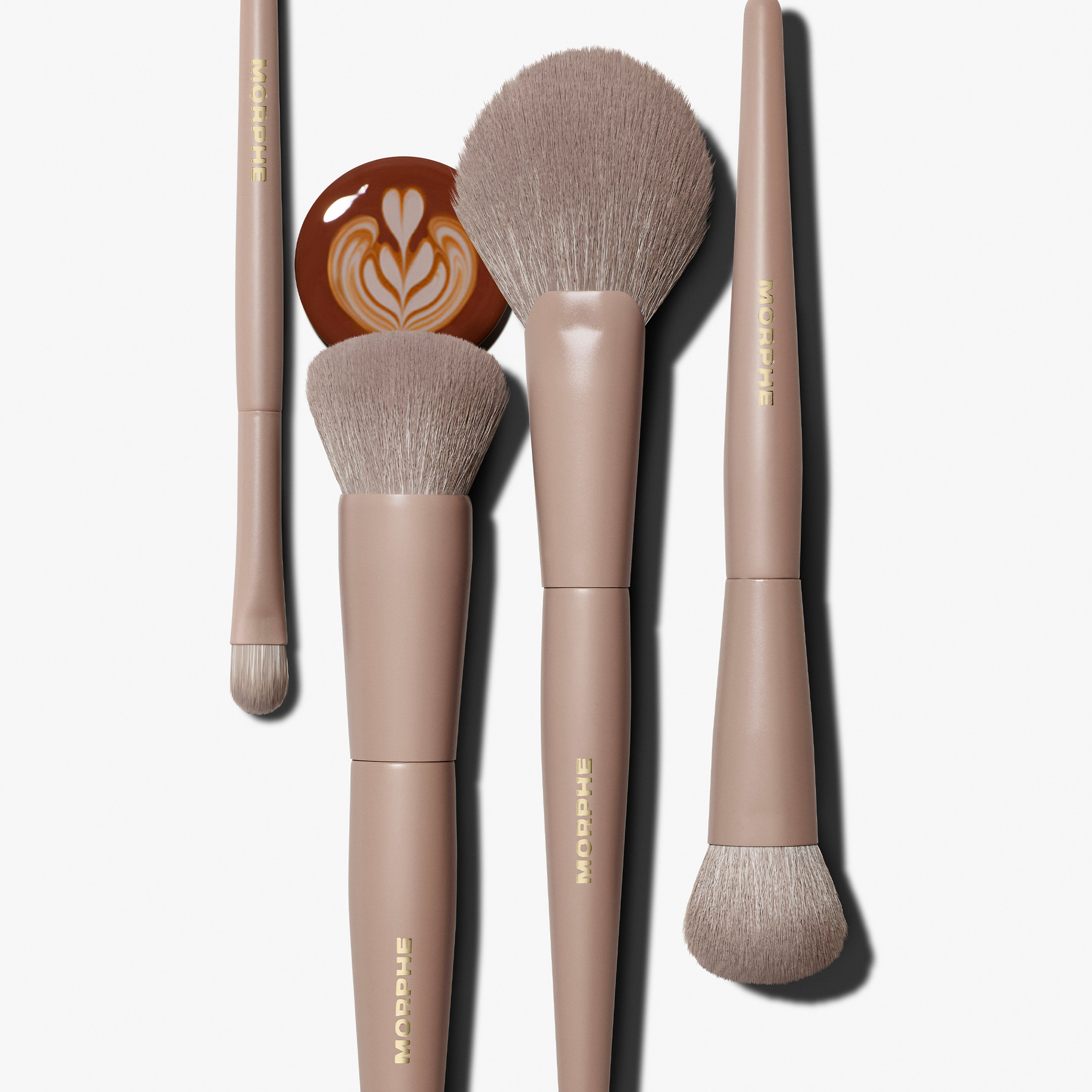 Morphe Iced Mocha 4-Piece Face Brush Set set pinceaux visage 4 pièces teinte café