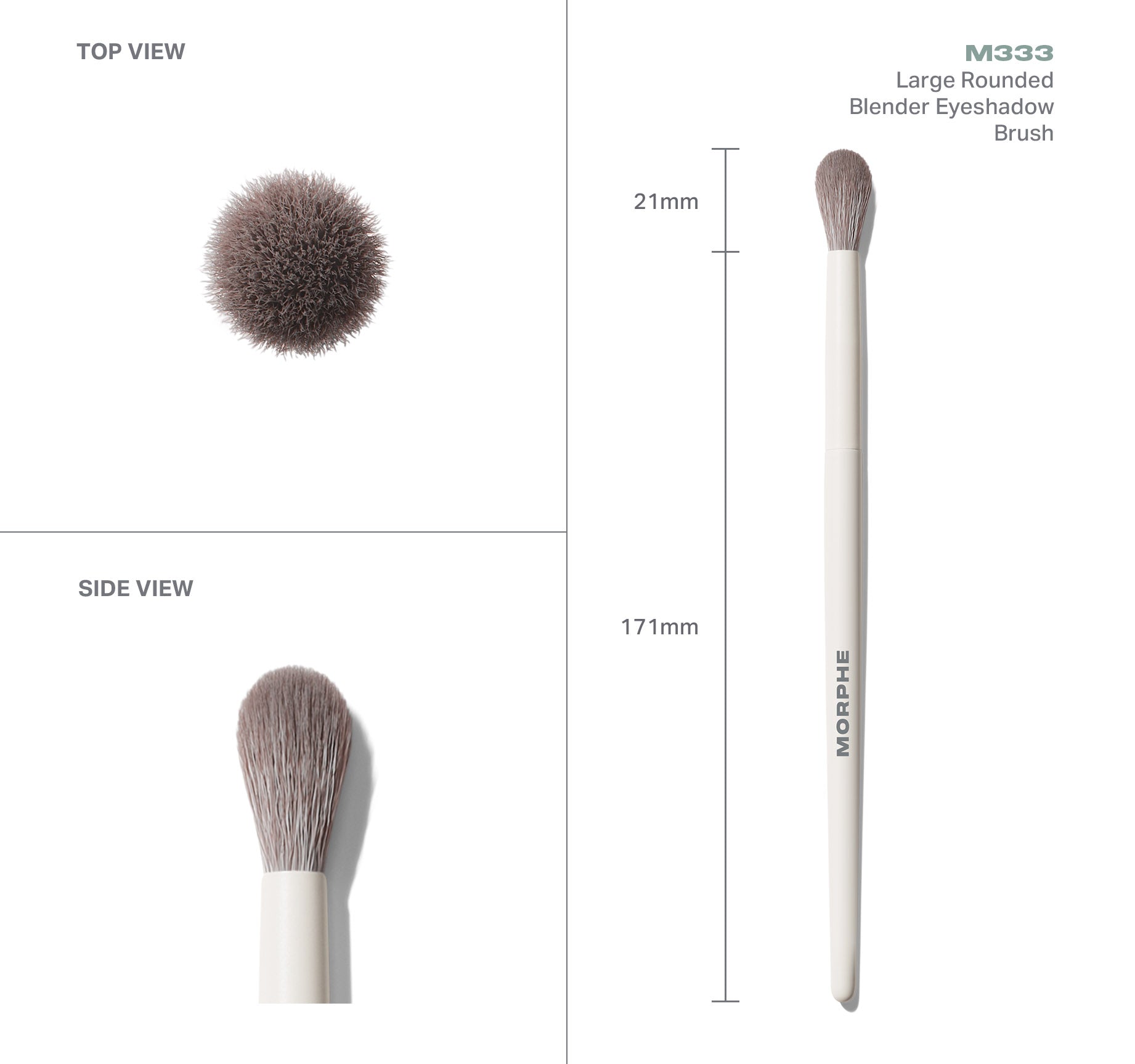 Morphe Eye Brushes M333 Large Rounded Blender Eyeshadow Brush pinceau estompeur