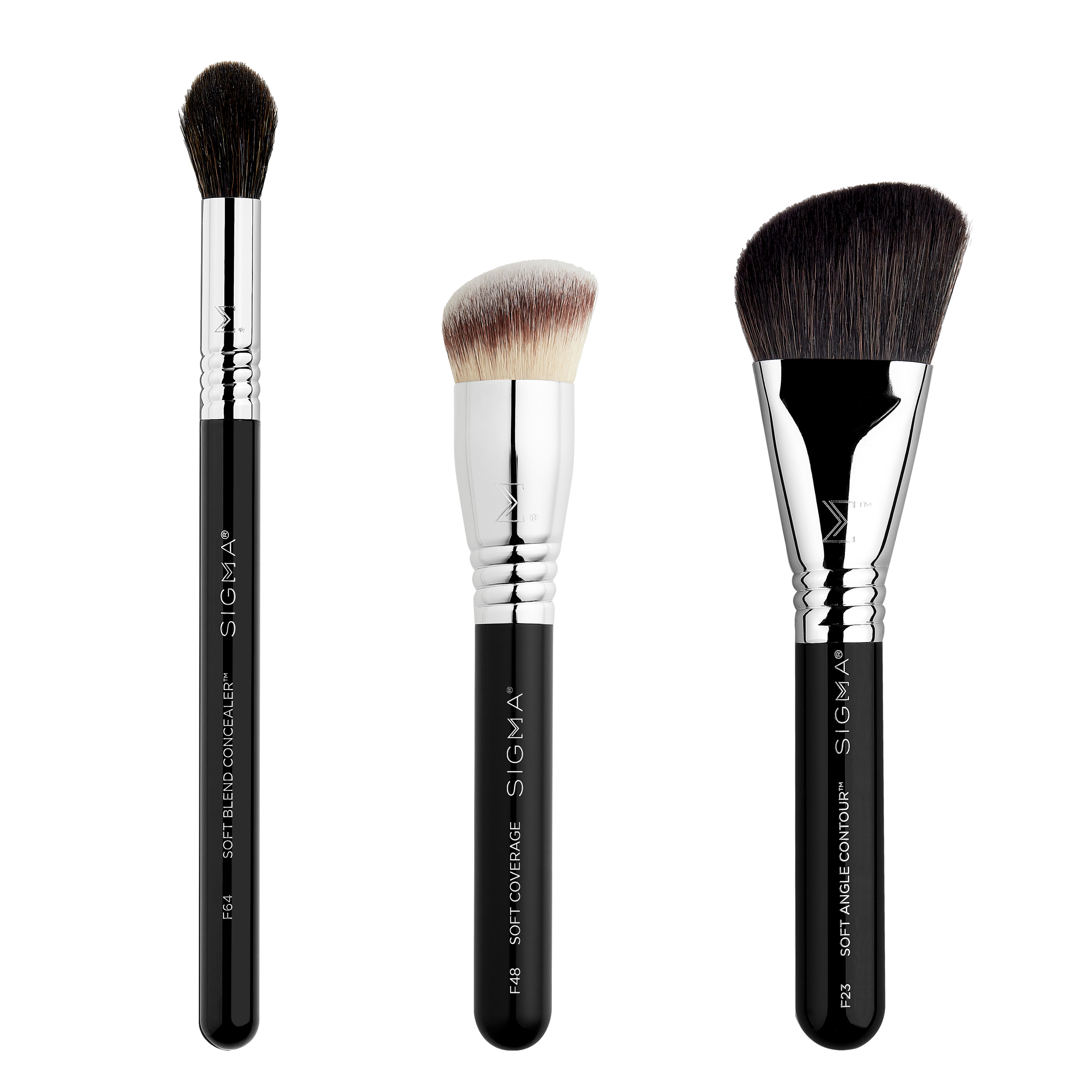Sigma Brush Sets Sleigh & Sculpt Complexion Brush Trio pinceaux teint 3 pièces synthétiques