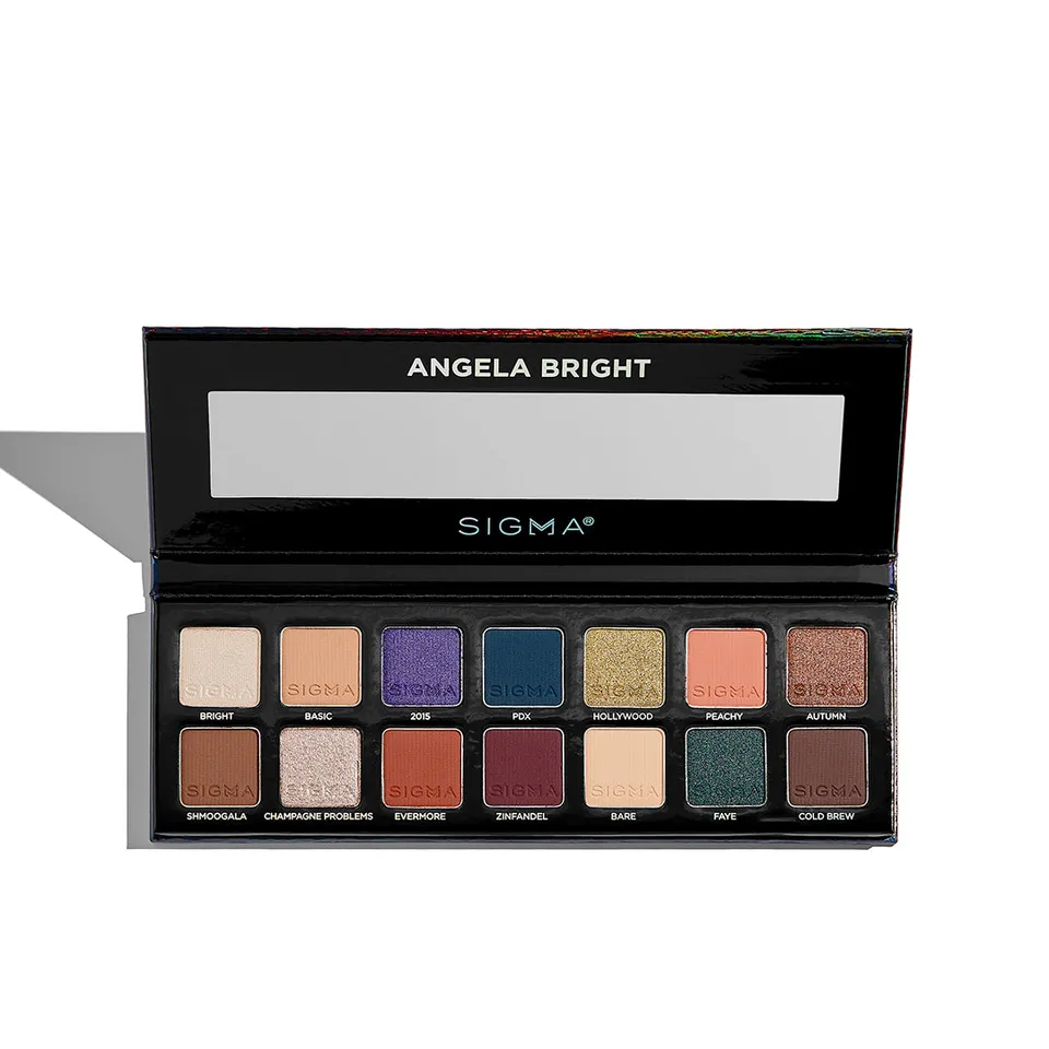 Sigma Eye Makeup x Angela Bright Eyeshadow Palette 14 teintes