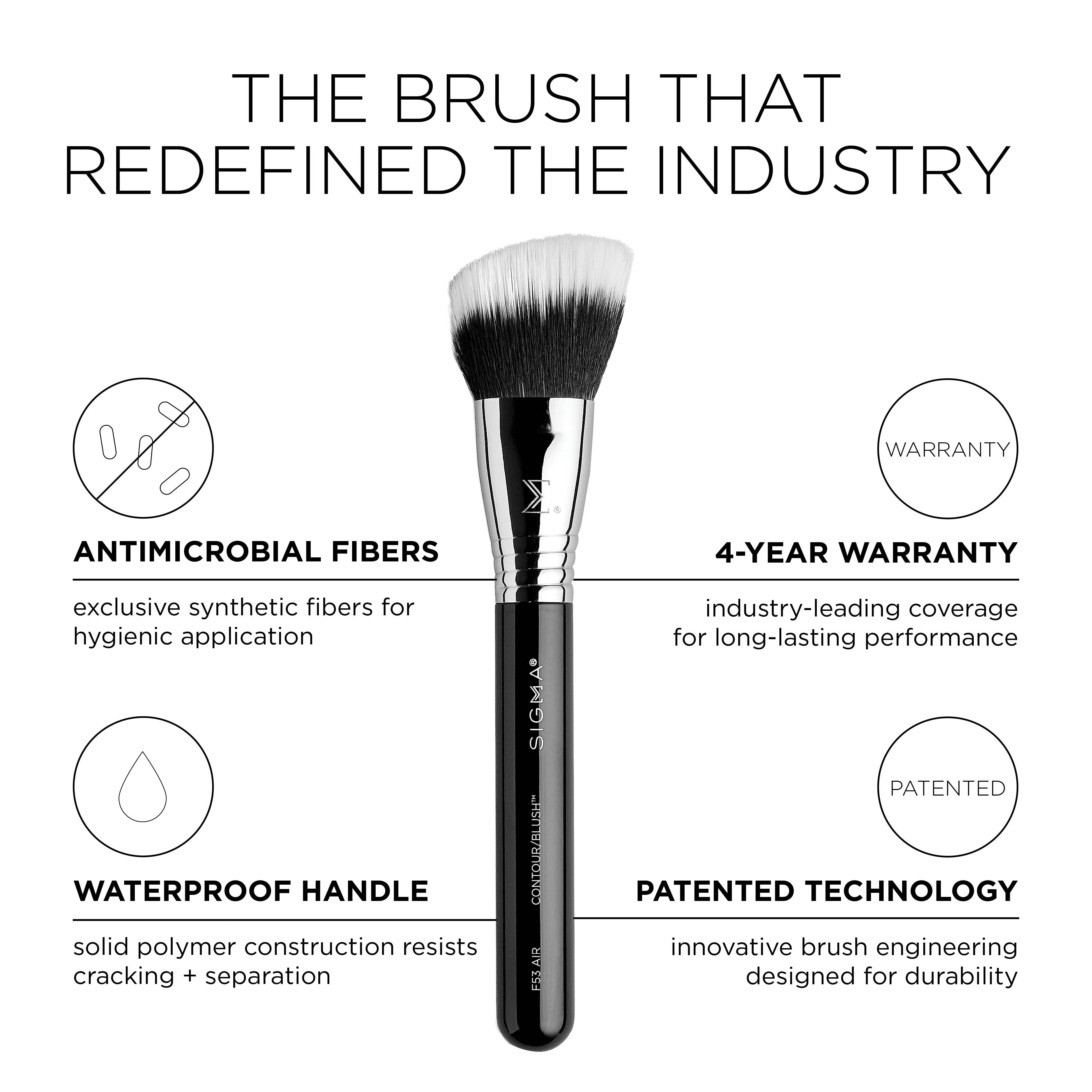 Sigma Face Brushes F53 Air Contour/Blush™ Brush pinceau blush duo fibre