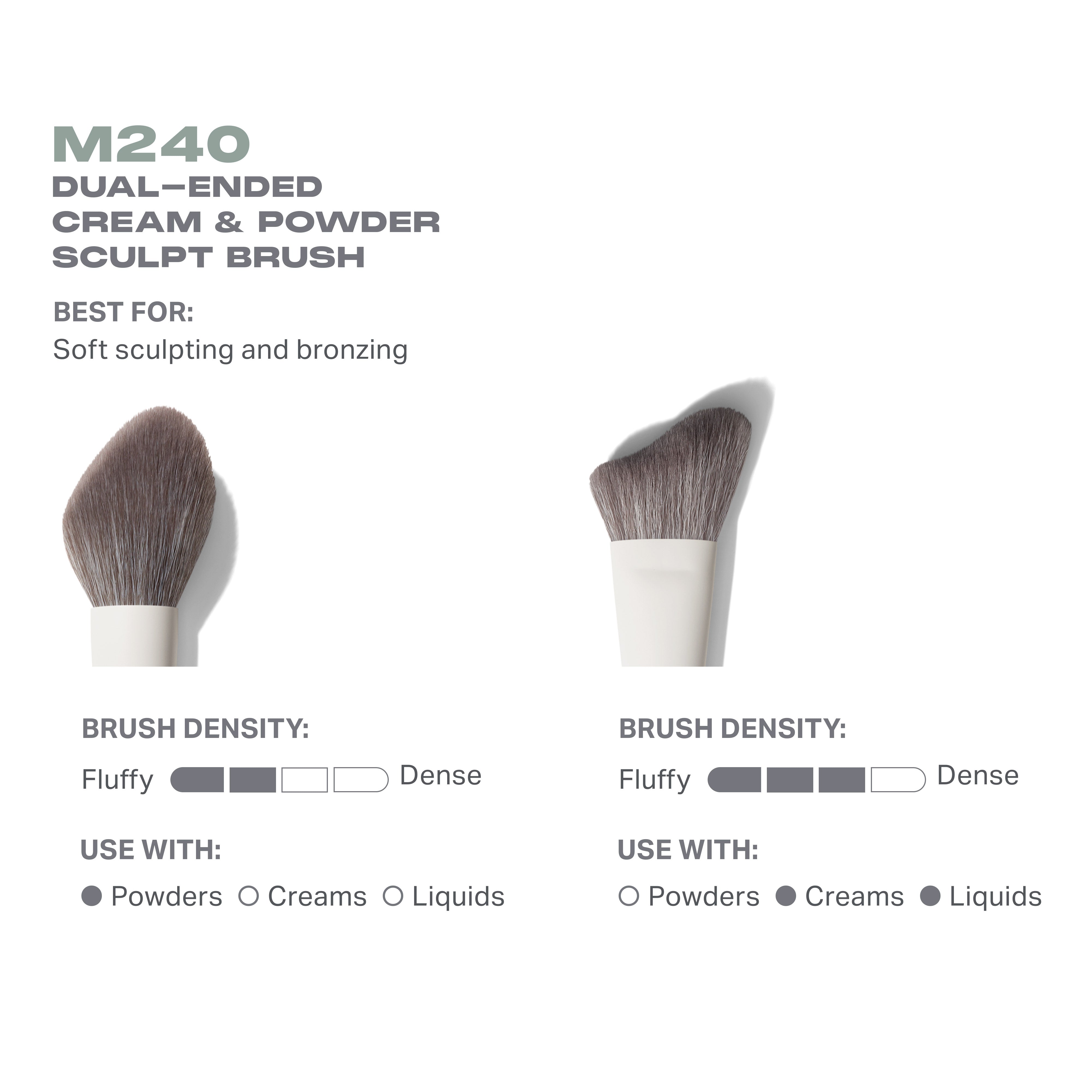 Morphe Face Brushes M240 Dual-Ended Cream & Powder Sculpt Brush pinceau double