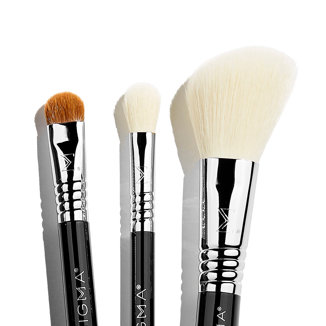 Sigma Brush Sets Essential Trio Brush Set pinceaux voyage 3 pièces avec étui