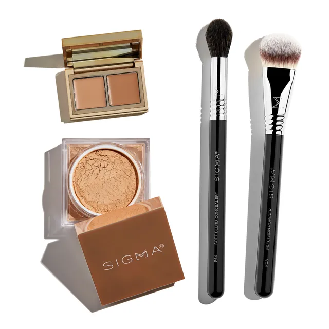 Sigma Brush Sets Green Eggs & Glam Favorites Face Set coffret teint Light to Medium Vanilla Bean