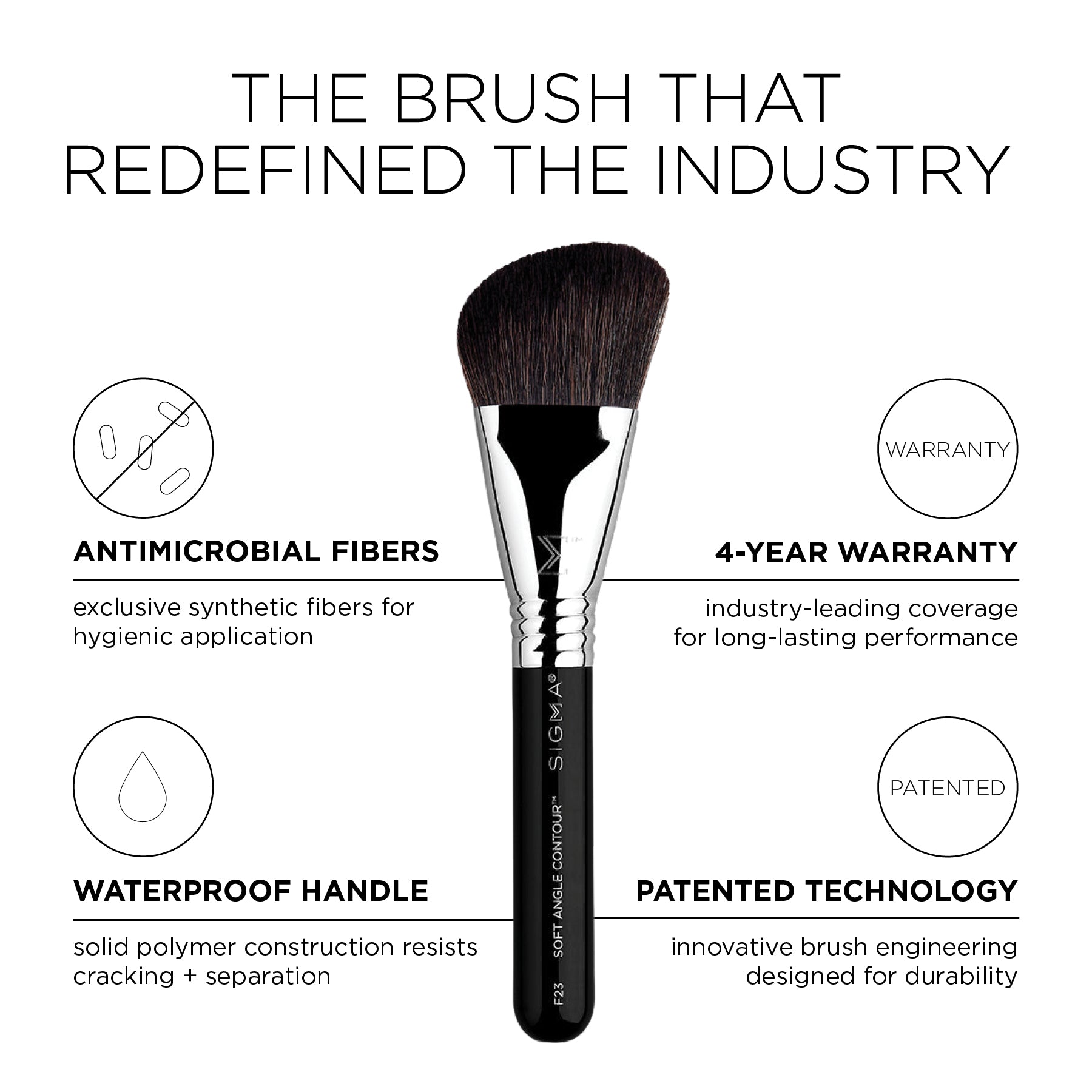Sigma Face Brushes F23 Soft Angle Contour™ pinceau contour