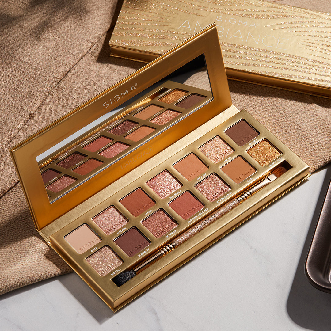 Sigma Eye Makeup Ambiance Eyeshadow Palette palette yeux 14 teintes dorées