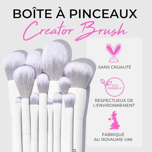 TYVEK ISOCLEAN Makeup Accessories Lot de 12 pinceaux de maquillage avec étui