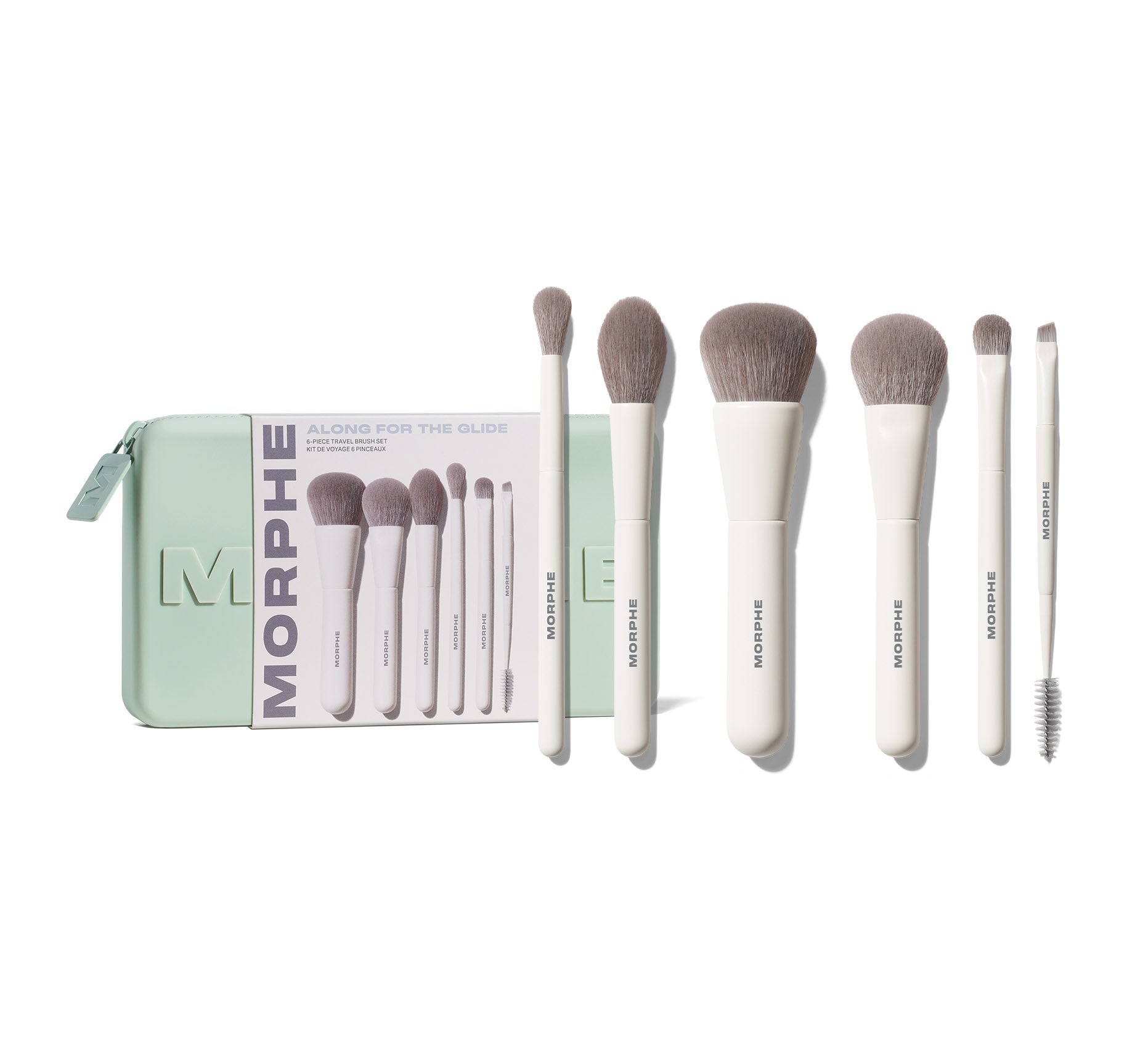 Morphe Brush Sets Along for the Glide 6-Piece Travel Brush Set kit pinceaux voyage