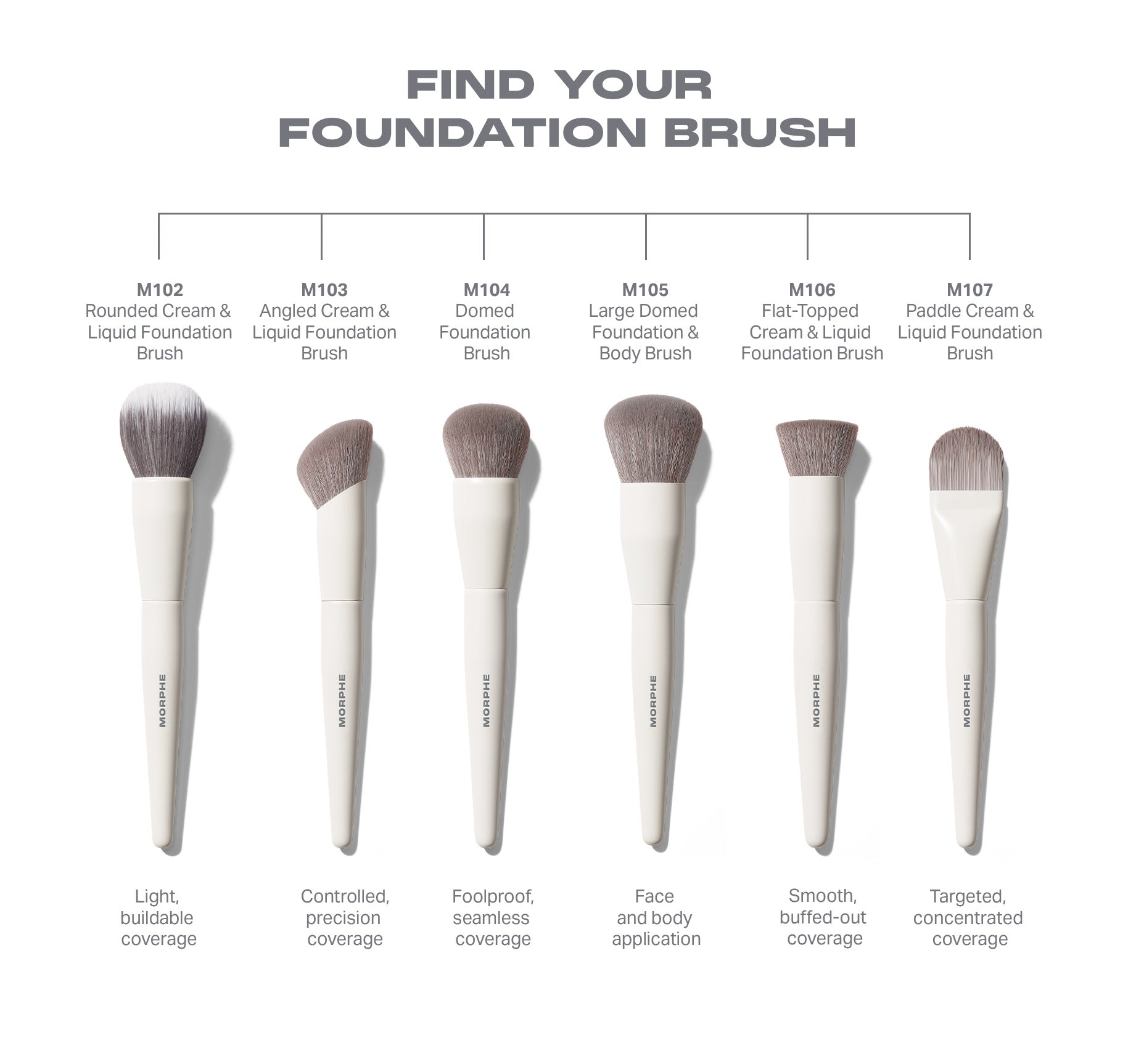 Morphe Face Brushes M105 Large Domed Foundation & Body Brush pinceau visage et corps