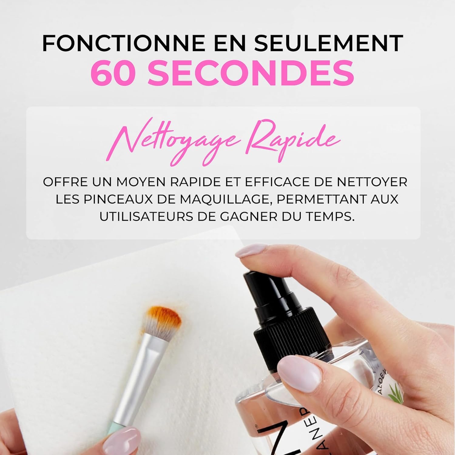 TYVEK ISOCLEAN Makeup Brush Cleaners nettoyant pinceaux avec spray