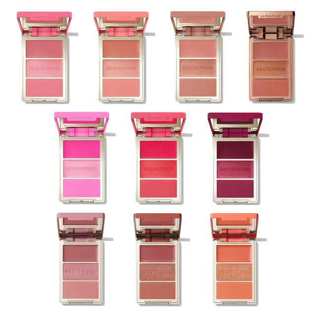 Morphe Cheek Cheek Thrills Multi-Finish Face Trio 10-Piece Collection blush 10 teintes