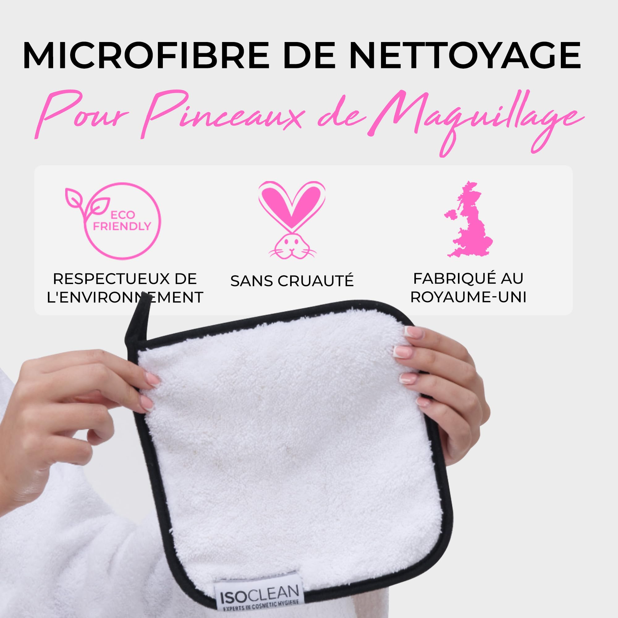 TYVEK ISOCLEAN Makeup Accessories chiffon pinceaux 20 × 20 cm blanc microfibre