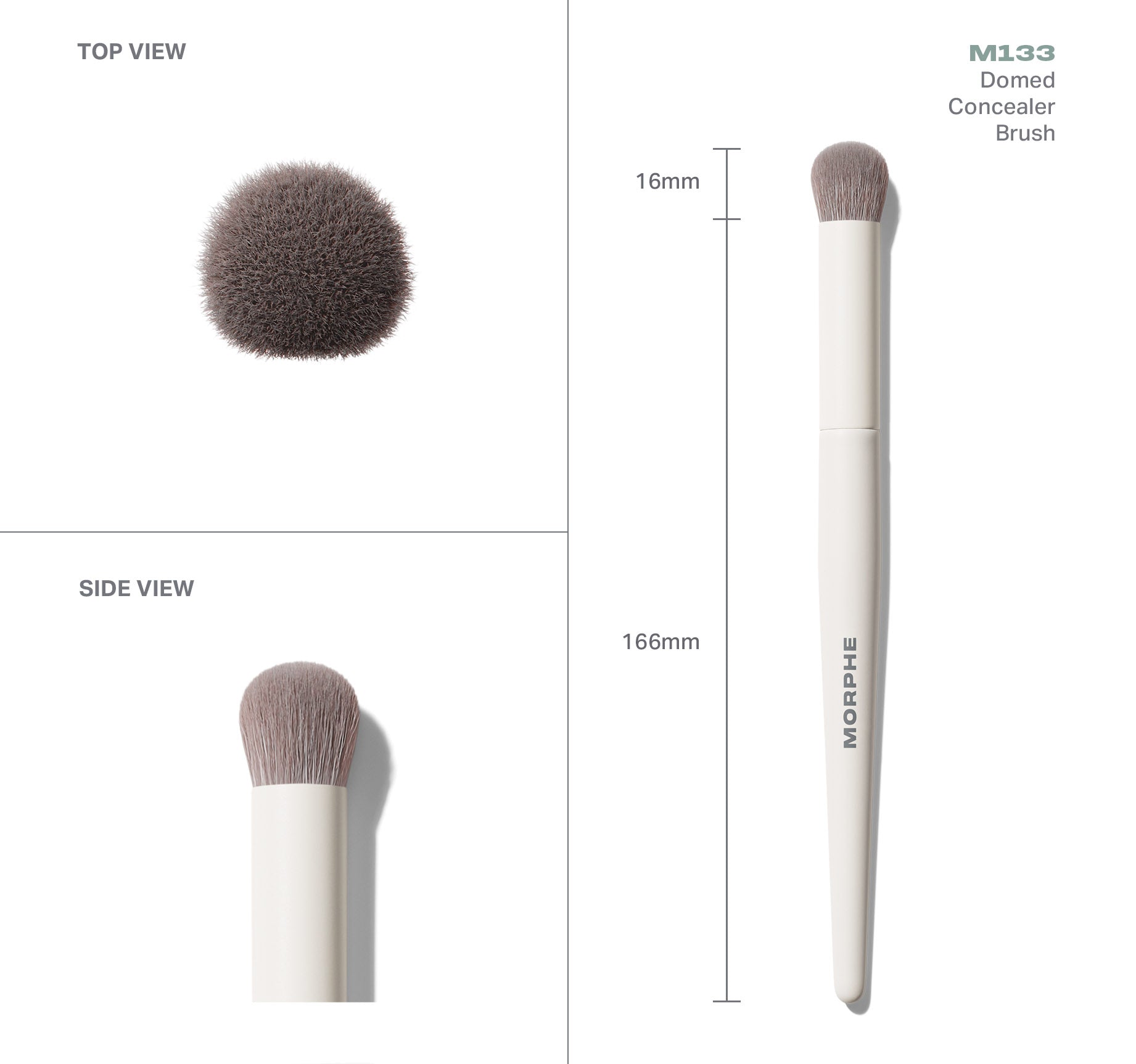 Morphe Face Brushes M133 Domed Concealer Brush pinceau anti-cernes dense