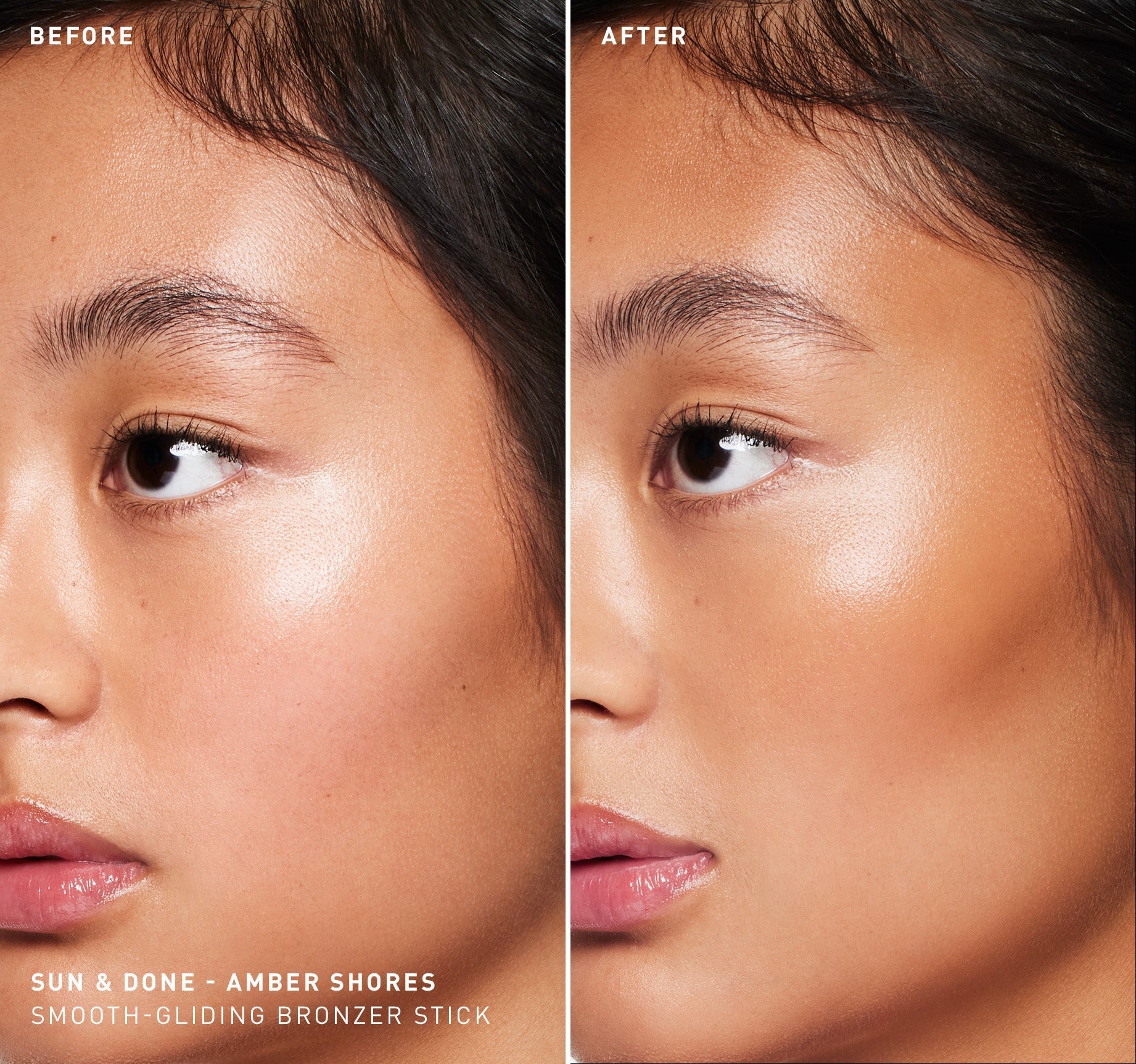 Morphe Cheek Sun & Done Smooth-Gliding Bronzer Stick stick bronzant Amber Shores, vitamine E