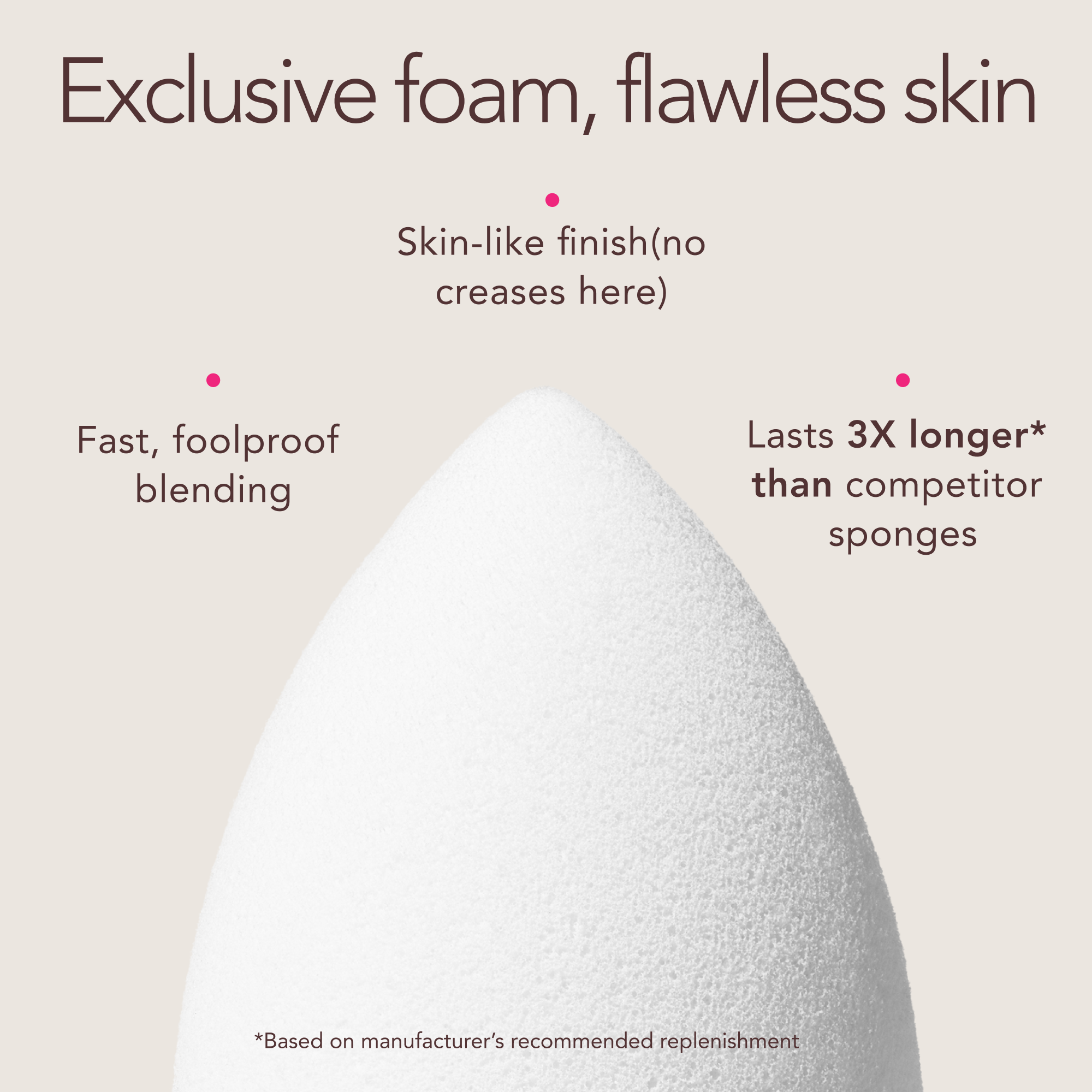 Beautyblender Bio Pure éponge à maquillage 60 % végétale